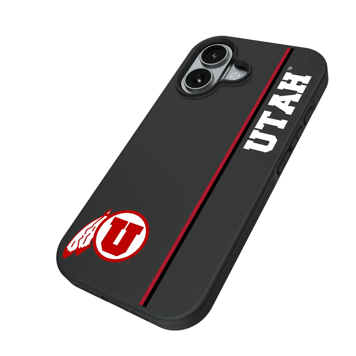 University of Utah Utes Sidebar iPhone Bump Phone Case for Apple iPhone - Isometric View#Device_iPhone 17