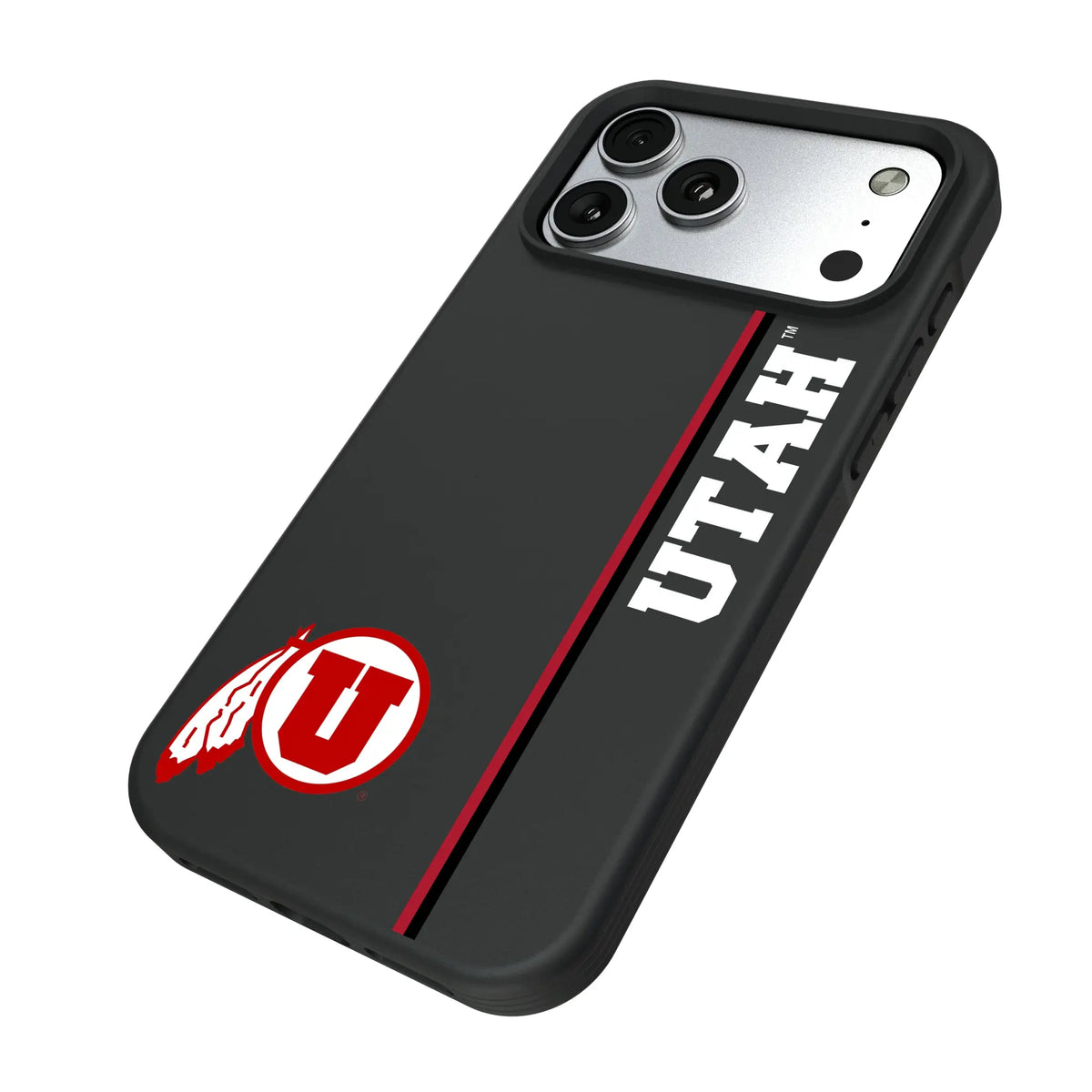 University of Utah Utes Sidebar iPhone Bump Phone Case for Apple iPhone - Isometric View#Device_iPhone 17 Pro Max