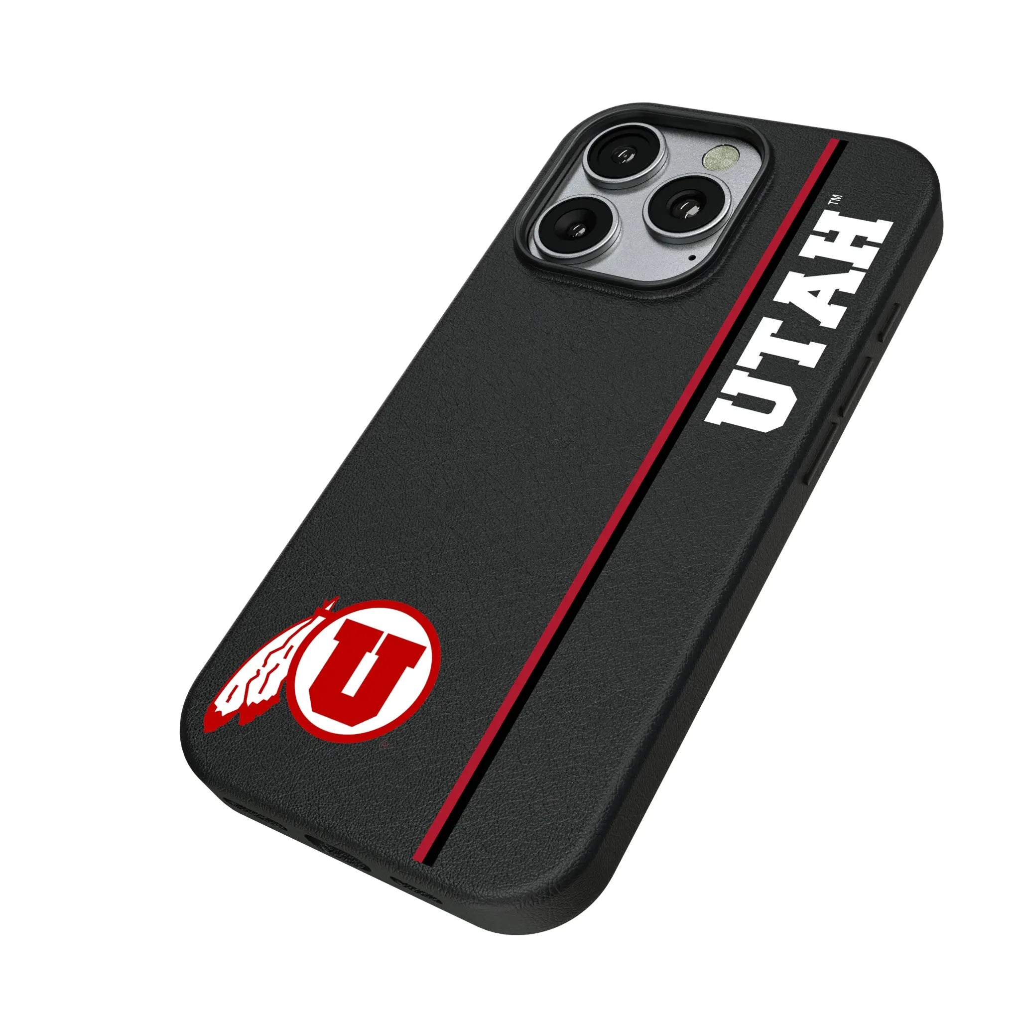 University of Utah Utes Sidebar iPhone MagSafe Compatible Phone Case for Apple iPhone - Isometric View