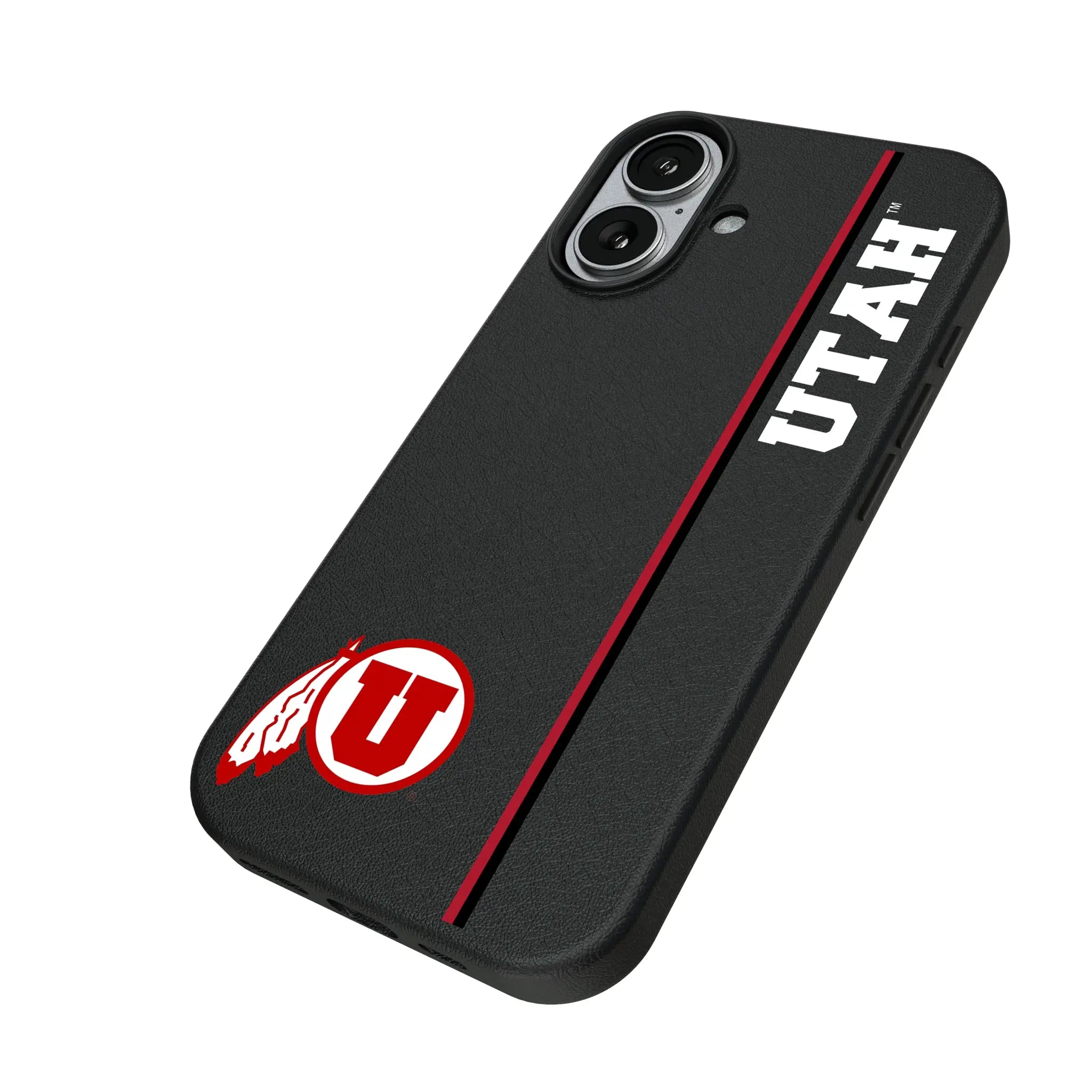 University of Utah Utes Sidebar iPhone MagSafe Compatible Phone Case for Apple iPhone - Isometric View#Device_iPhone 17