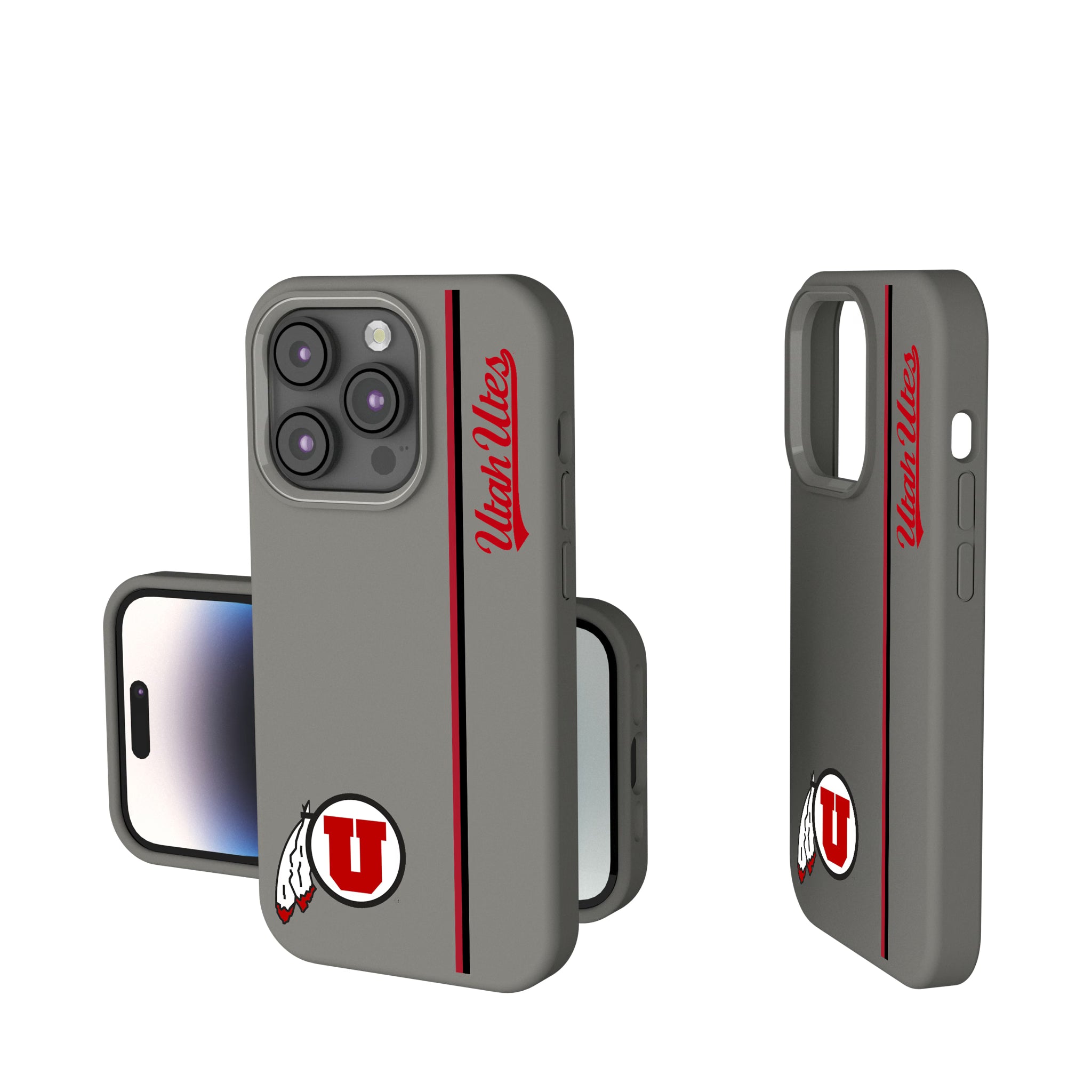 University of Utah Utes Sidebar iPhone Soft Touch Phone Case for Apple iPhone