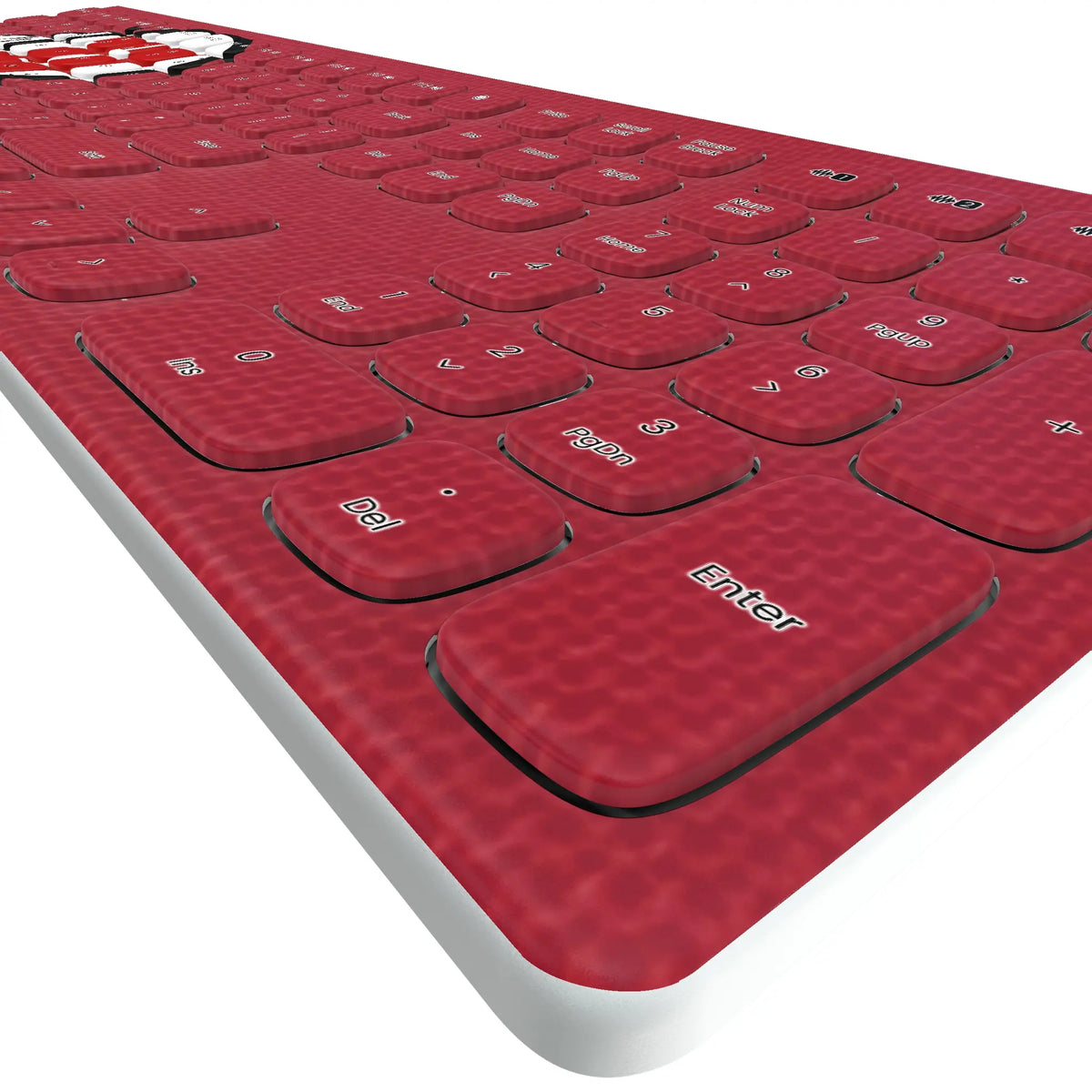 University of Utah Utes Solid KKB605 Curved Wireless Keyboard - Detail