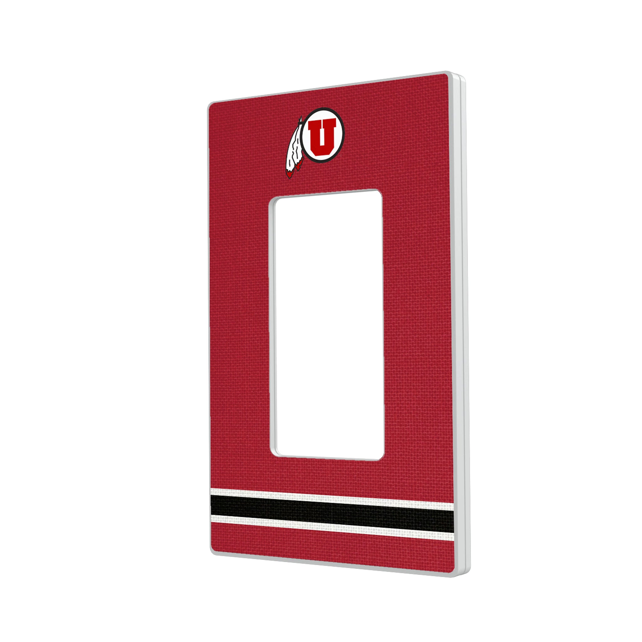 University of Utah Utes Stripe Hidden-Screw Light Switch Plate#Style_Single Rocker