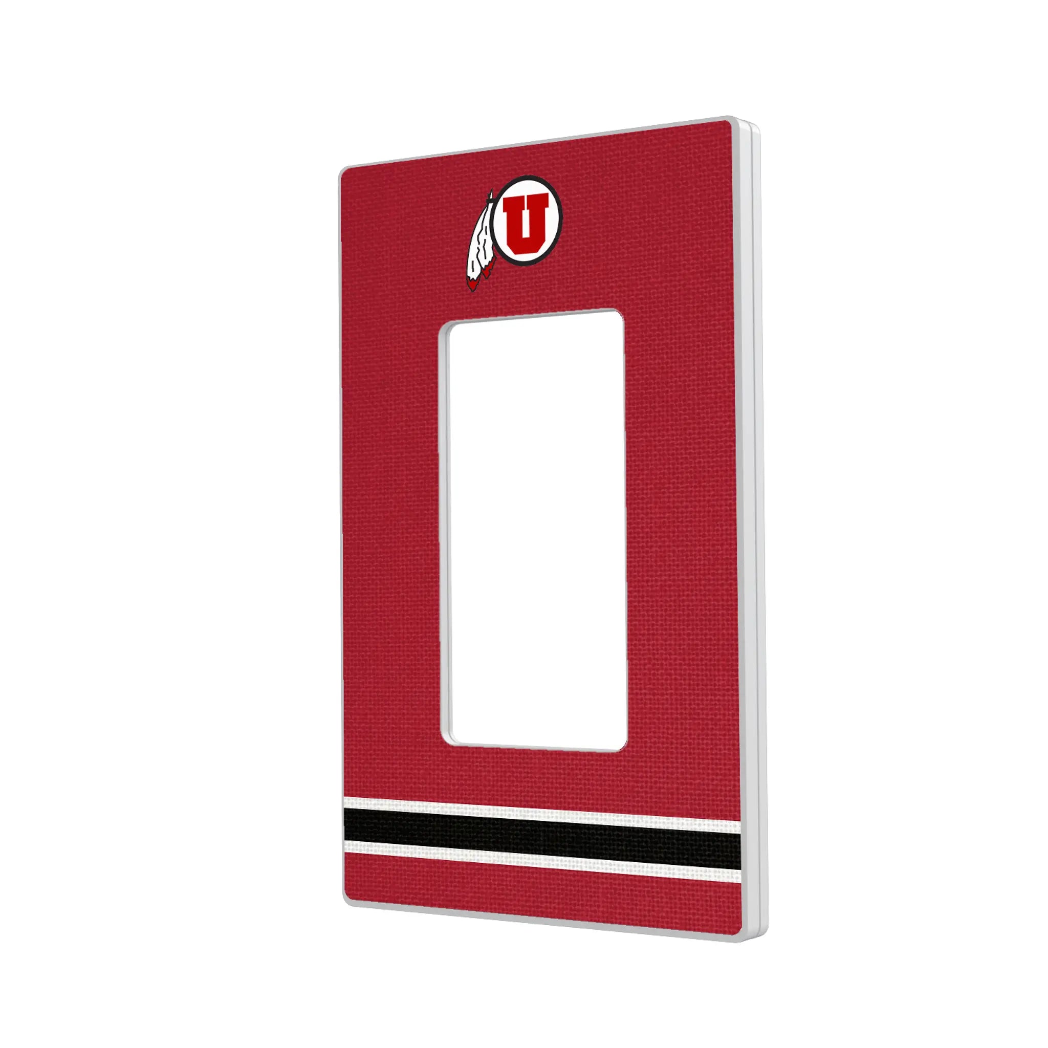 University of Utah Utes Stripe Hidden-Screw Light Switch Plate#Style_Single Rocker