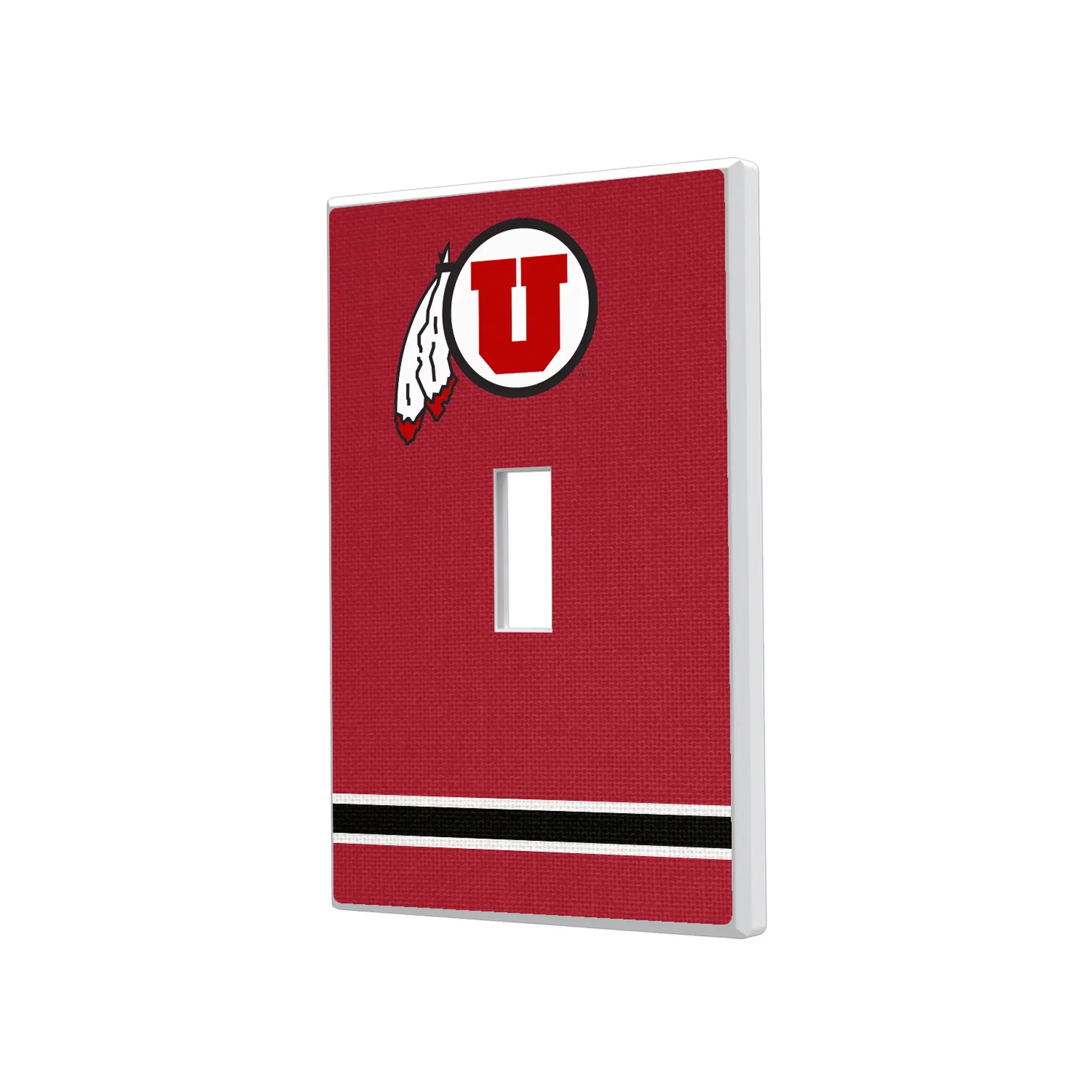 University of Utah Utes Stripe Hidden-Screw Light Switch Plate#Style_Single Toggle