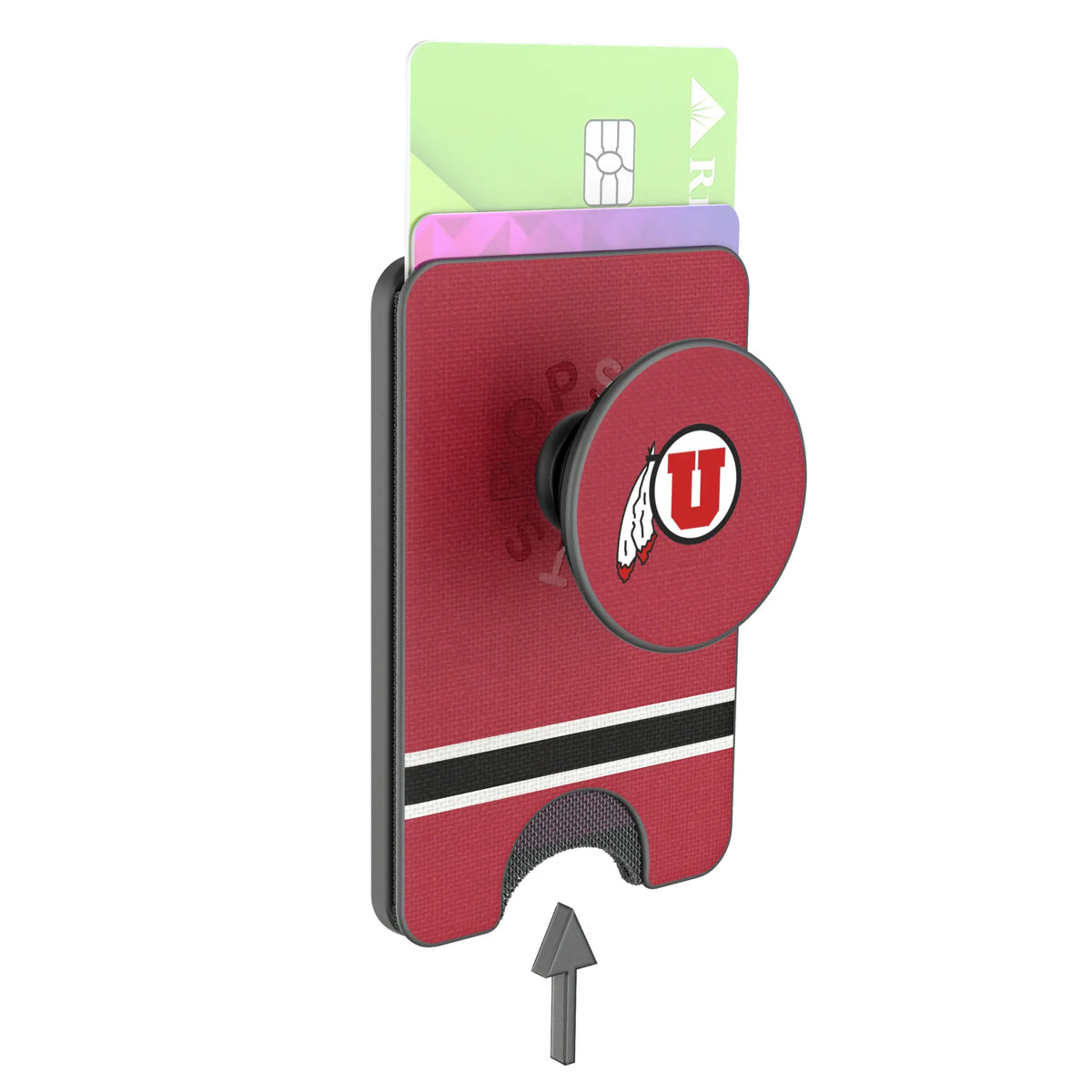 University of Utah Utes Stripe Popsockets Wallet Magnetic - Detail