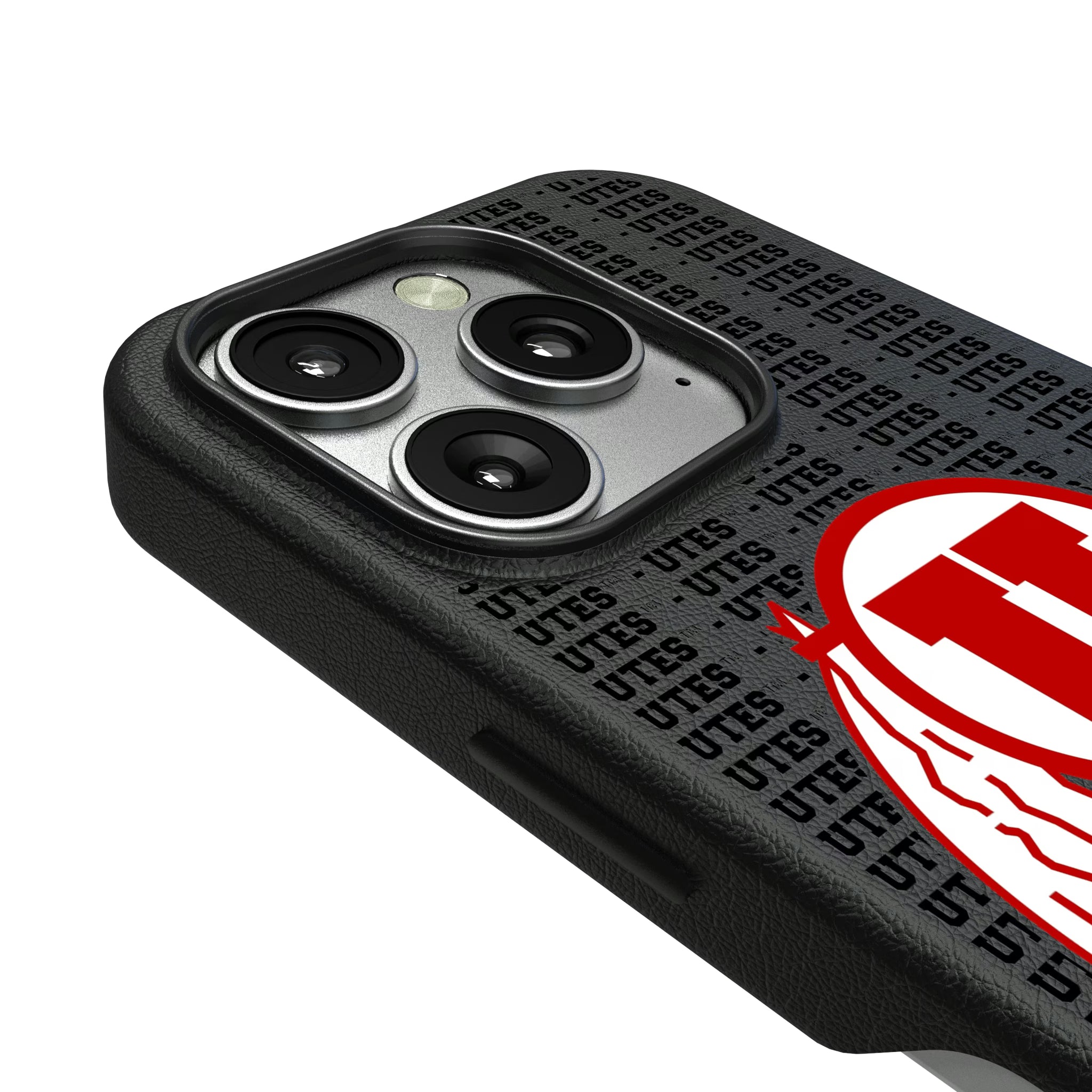 University of Utah Utes Text Backdrop iPhone MagSafe Compatible Phone Case for Apple iPhone - Detail