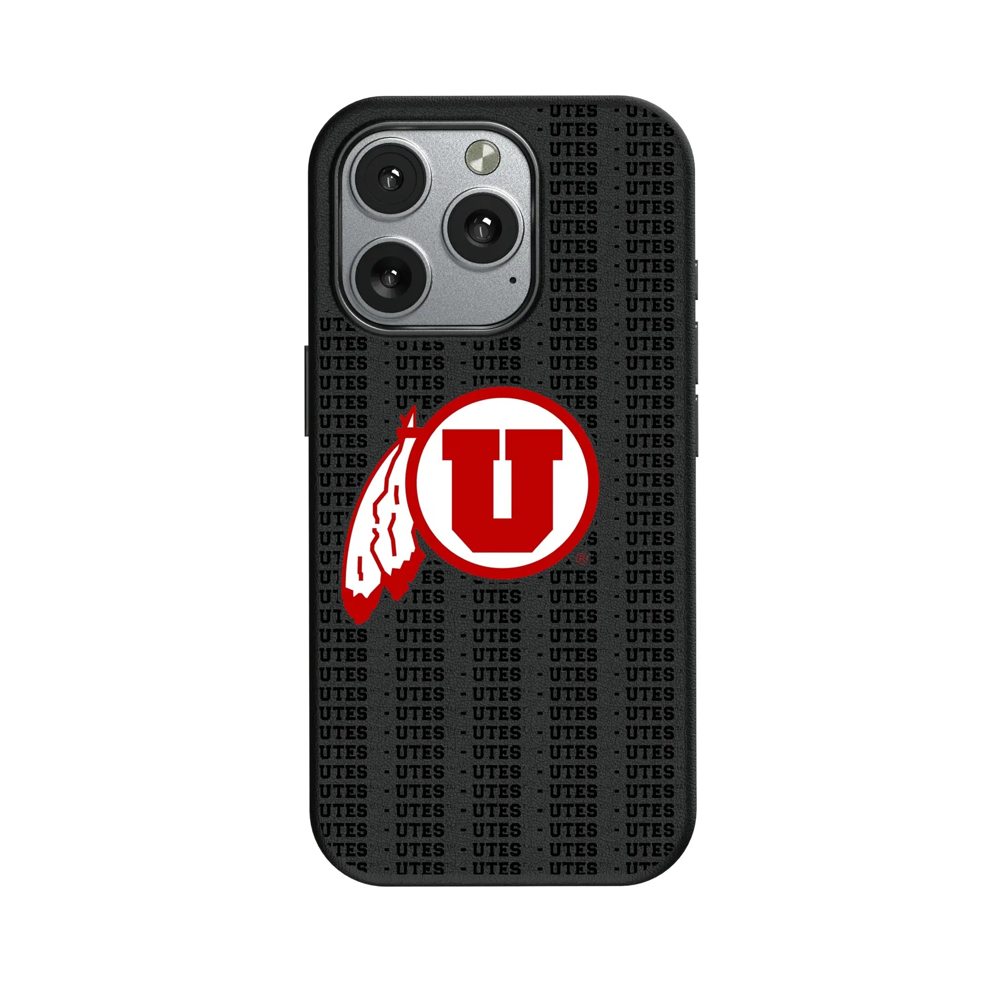 University of Utah Utes Text Backdrop iPhone MagSafe Compatible Phone Case for Apple iPhone
