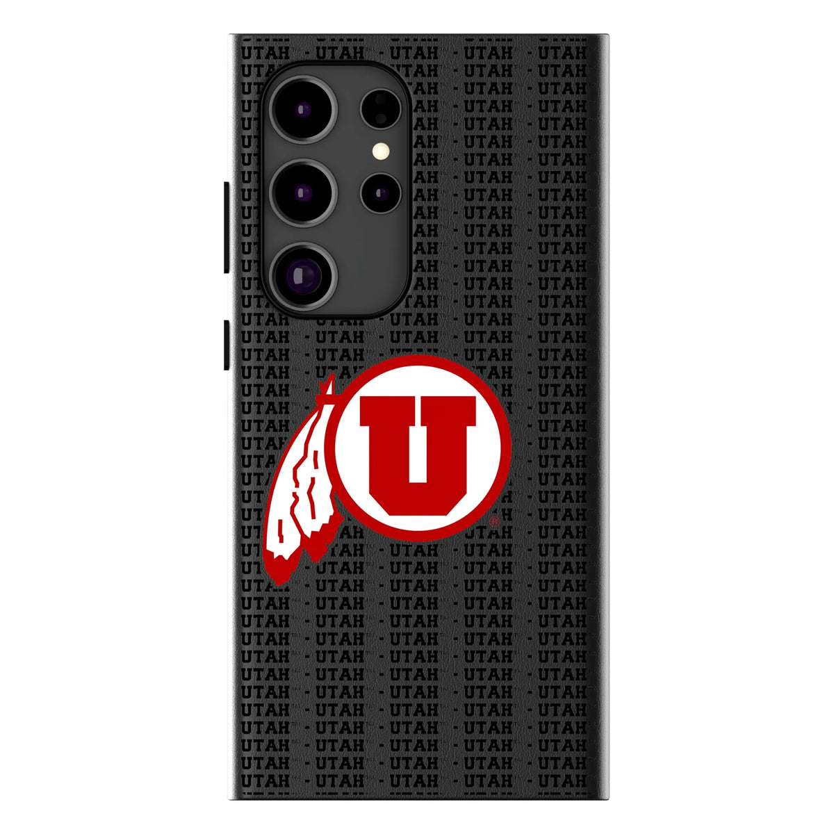 University of Utah Utes Text Backdrop Galaxy MagSafe Compatible Phone Case for Samsung Galaxy#Device_Galaxy S24 Ultra