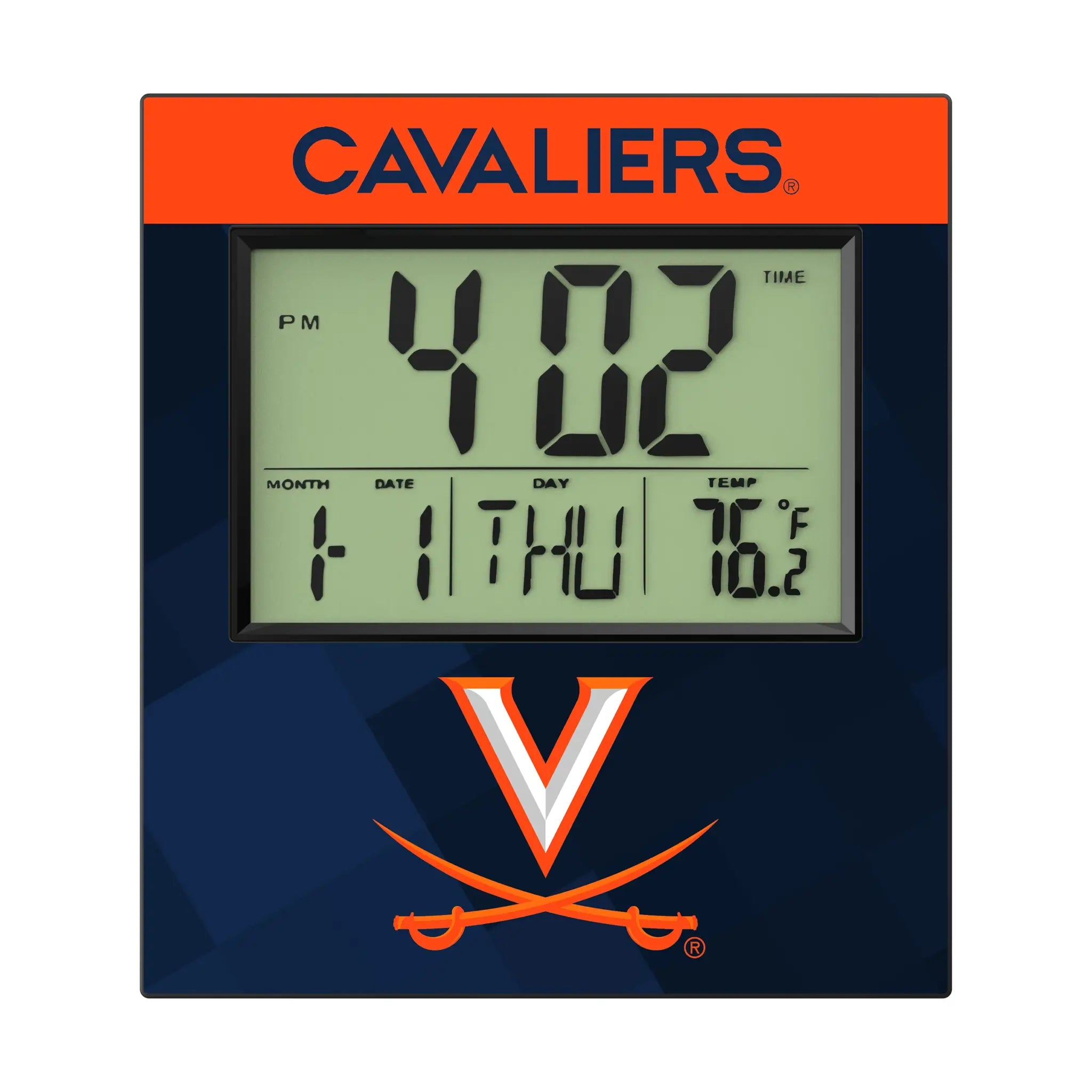 University of Virginia Cavaliers Color Block Wall Clock
