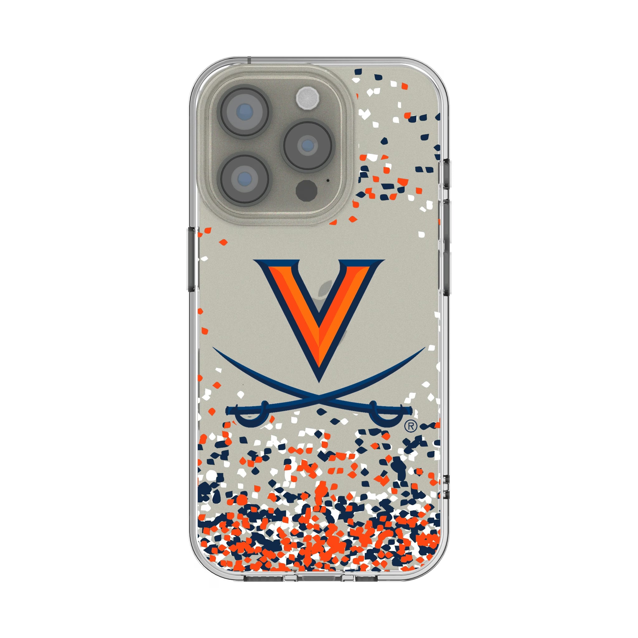 University of Virginia Cavaliers Confetti iPhone Clear Phone Case for Apple iPhone