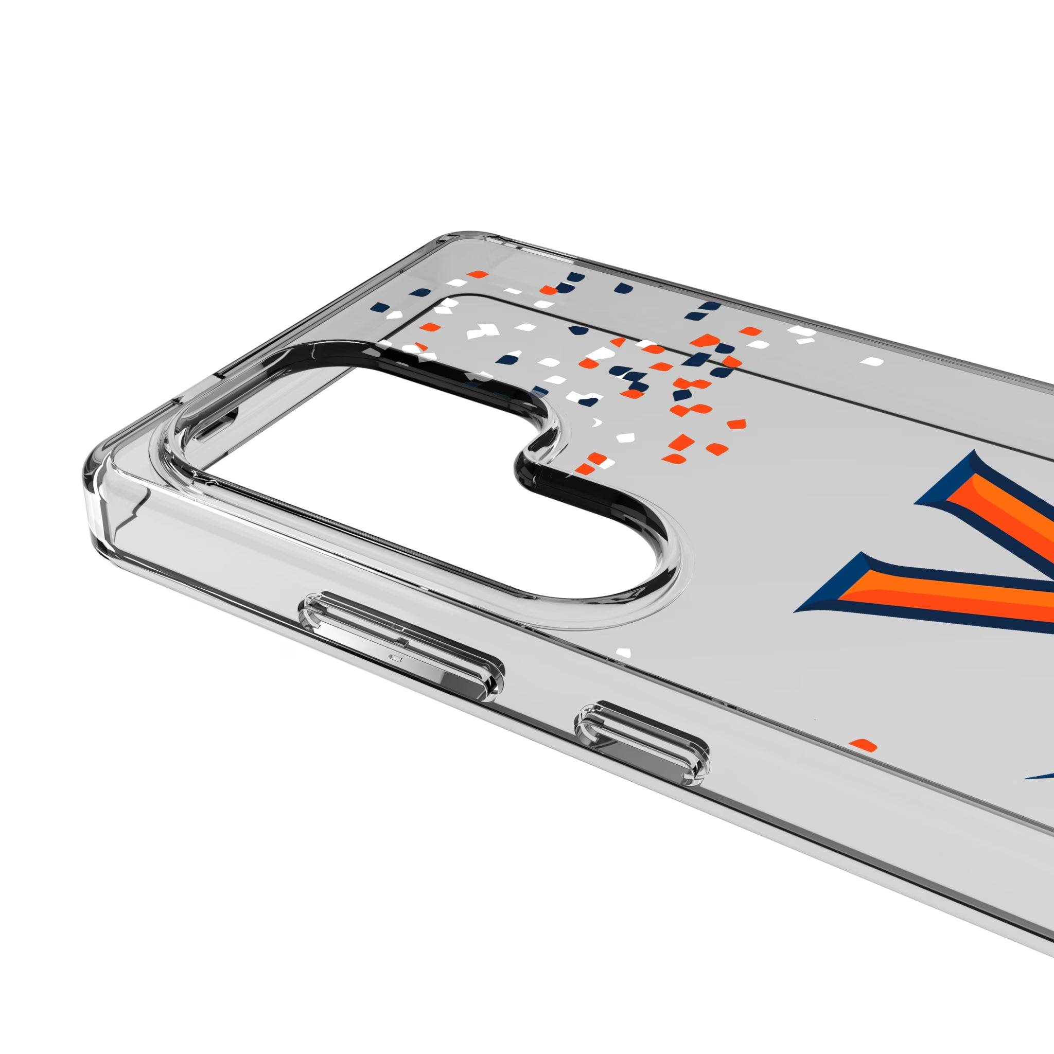 University of Virginia Cavaliers Confetti Galaxy Clear Phone Case for Samsung Galaxy - Detail