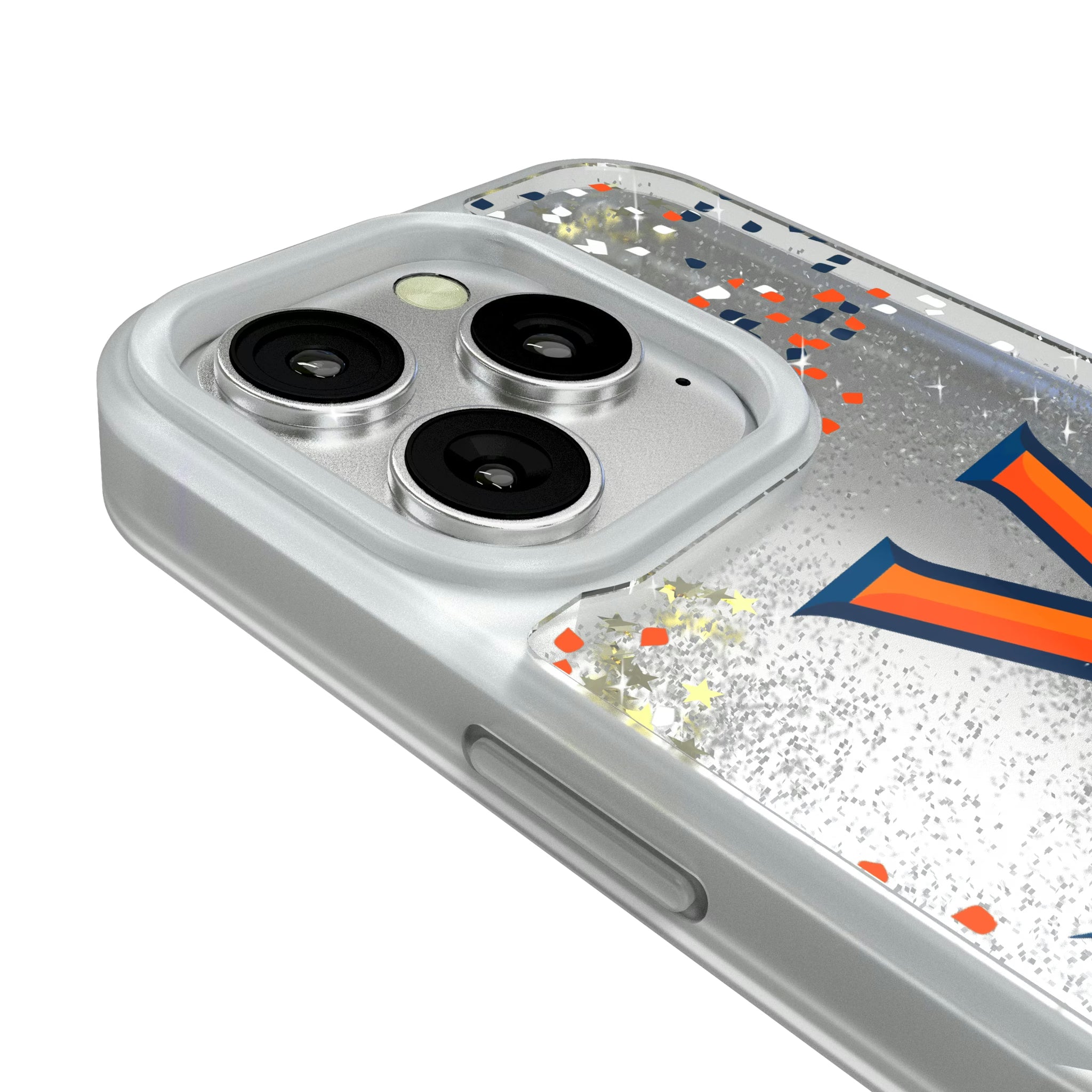 University of Virginia Cavaliers Confetti iPhone Glitter Phone Case for Apple iPhone - Detail#Device_iPhone 16 Pro