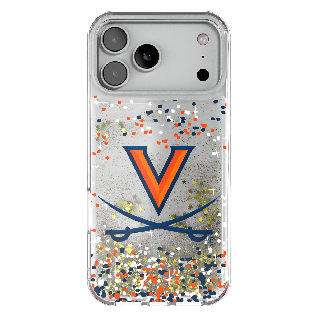 University of Virginia Cavaliers Confetti Glitter Phone Case for Apple iPhone