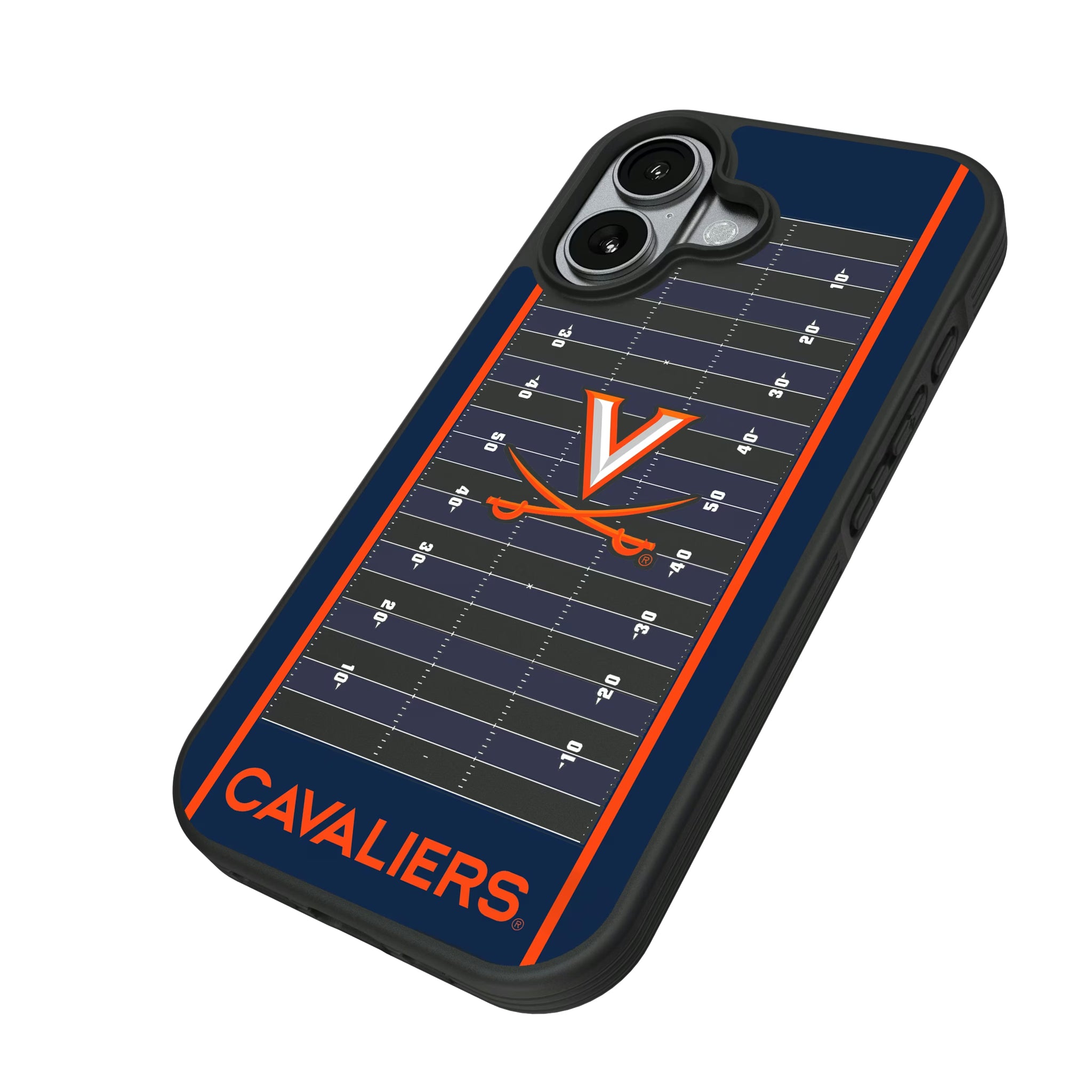 University of Virginia Cavaliers Field iPhone Bump Phone Case for Apple iPhone - Isometric View#Device_iPhone 17