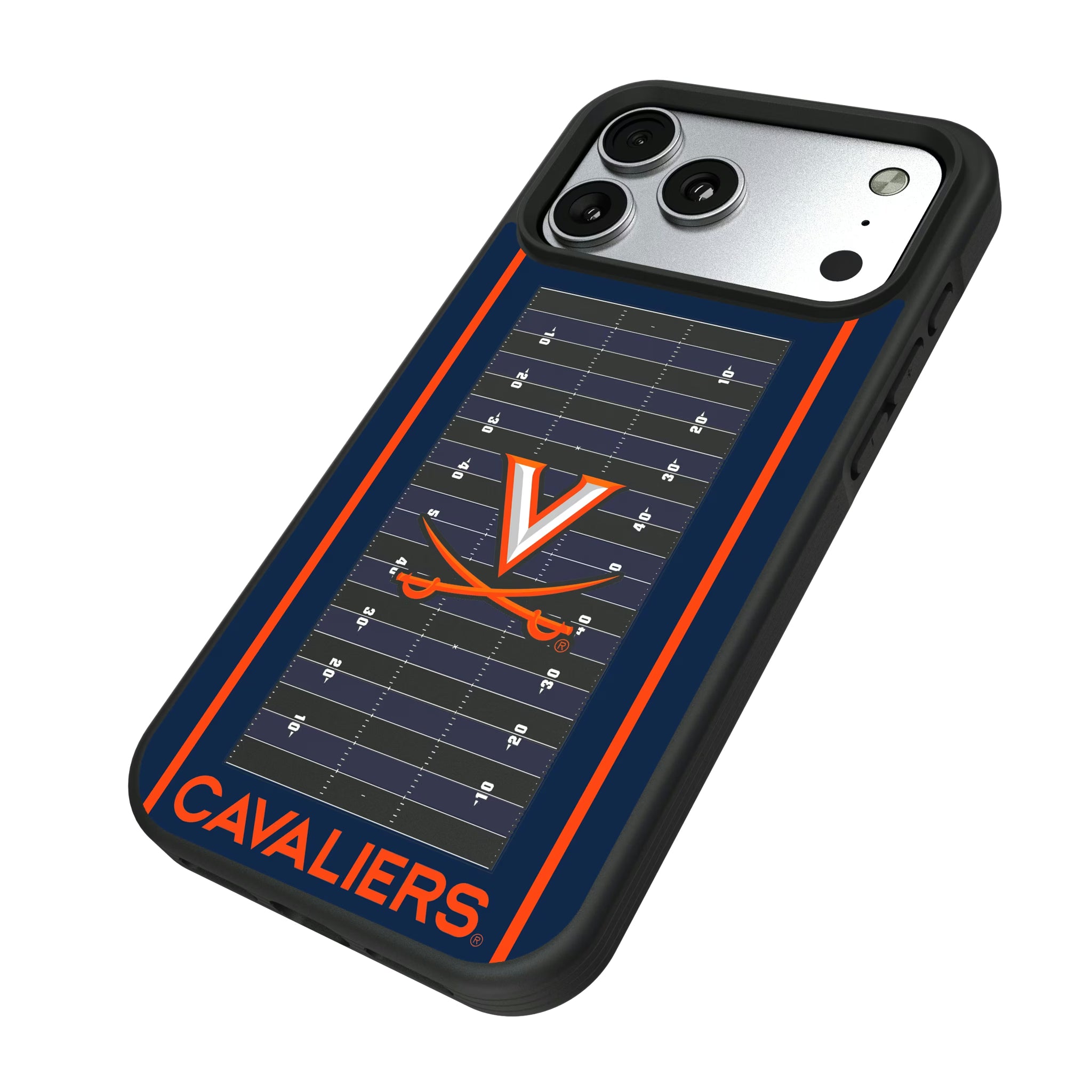 University of Virginia Cavaliers Field iPhone Bump Phone Case for Apple iPhone - Isometric View#Device_iPhone 17 Pro Max