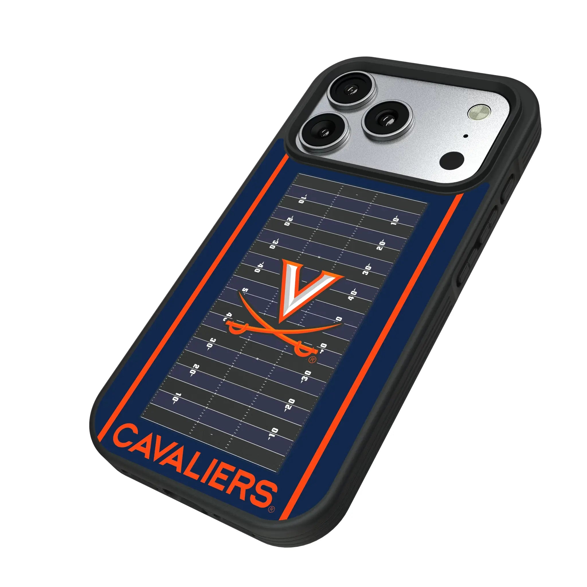 University of Virginia Cavaliers Field iPhone Bump Phone Case for Apple iPhone - Isometric View#Device_iPhone 17 Pro
