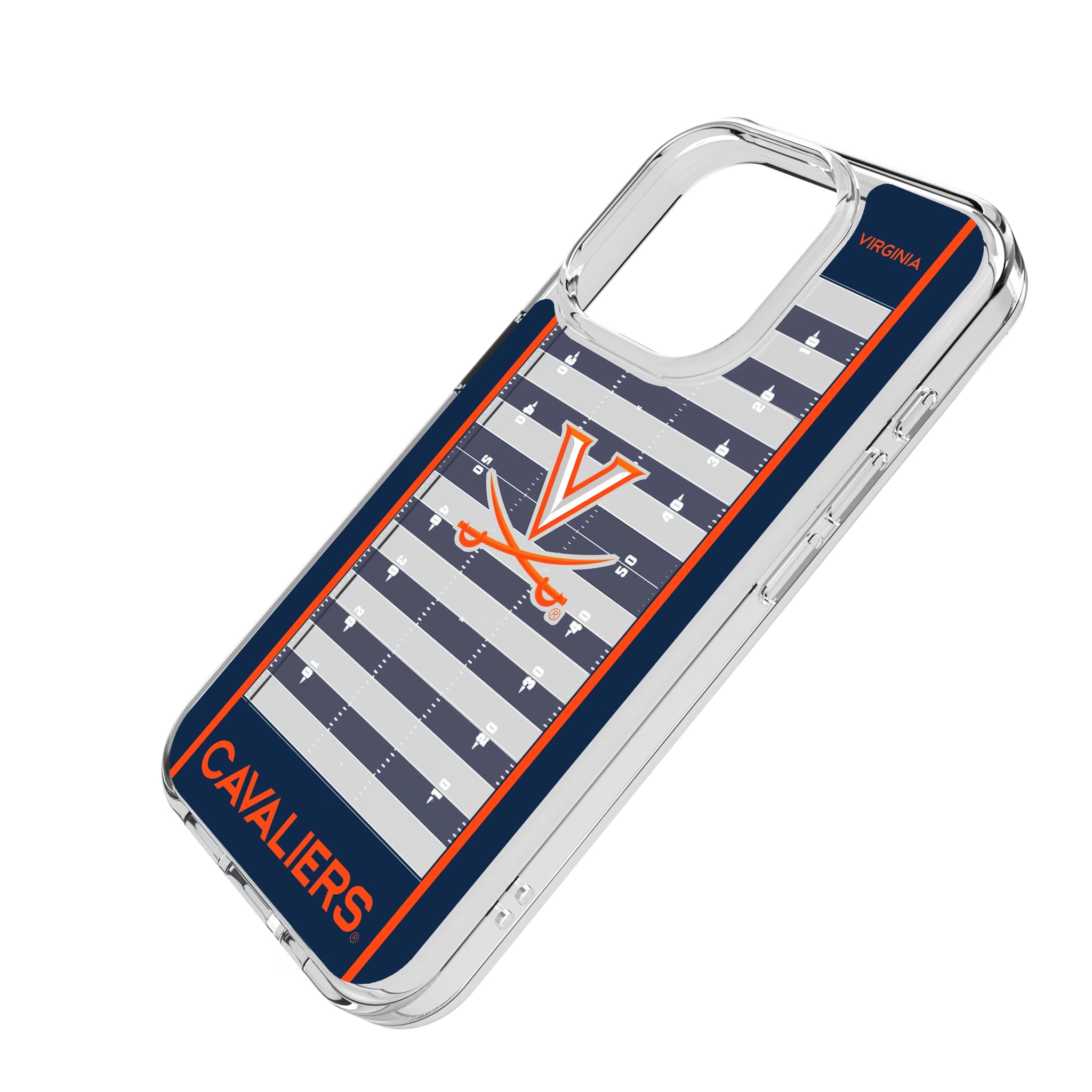 University of Virginia Cavaliers Field iPhone Clear Phone Case for Apple iPhone - Isometric View