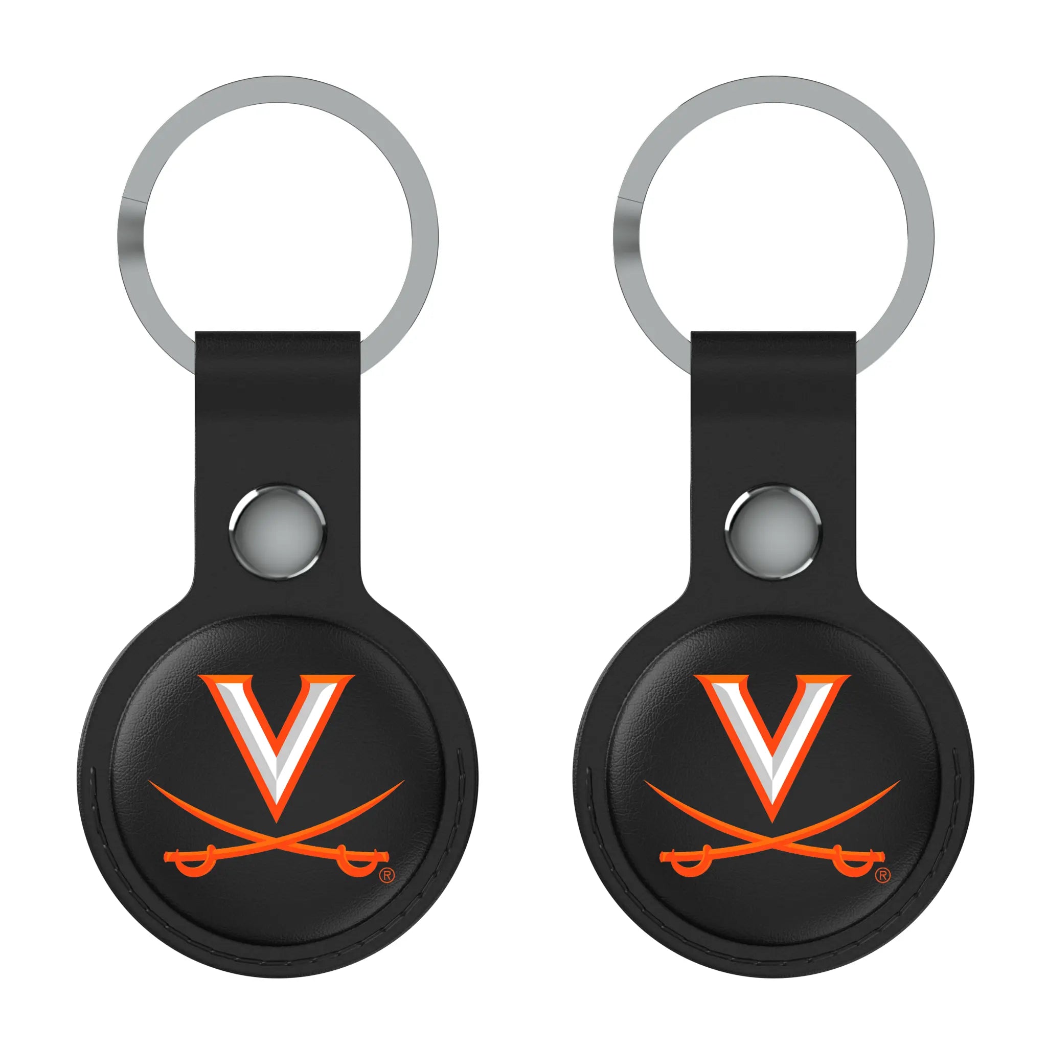 University of Virginia Cavaliers Insignia AirTag Black Airtag Holder 2-Pack