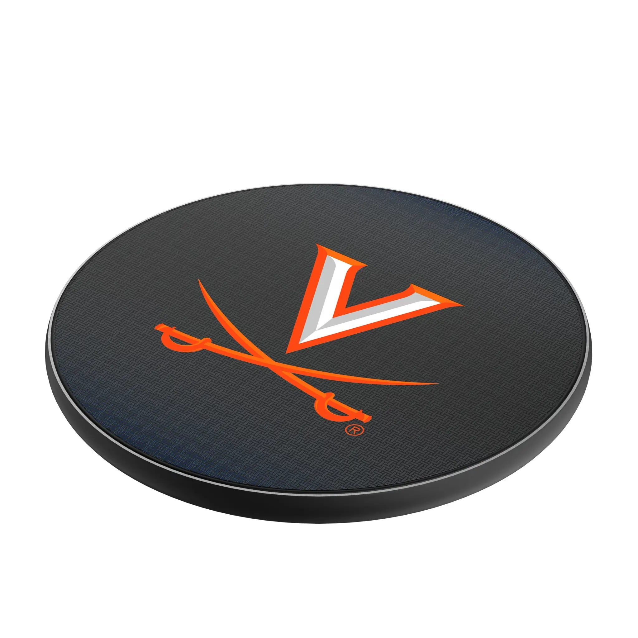 University of Virginia Cavaliers Linen 15-Watt Wireless Charger - Isometric View