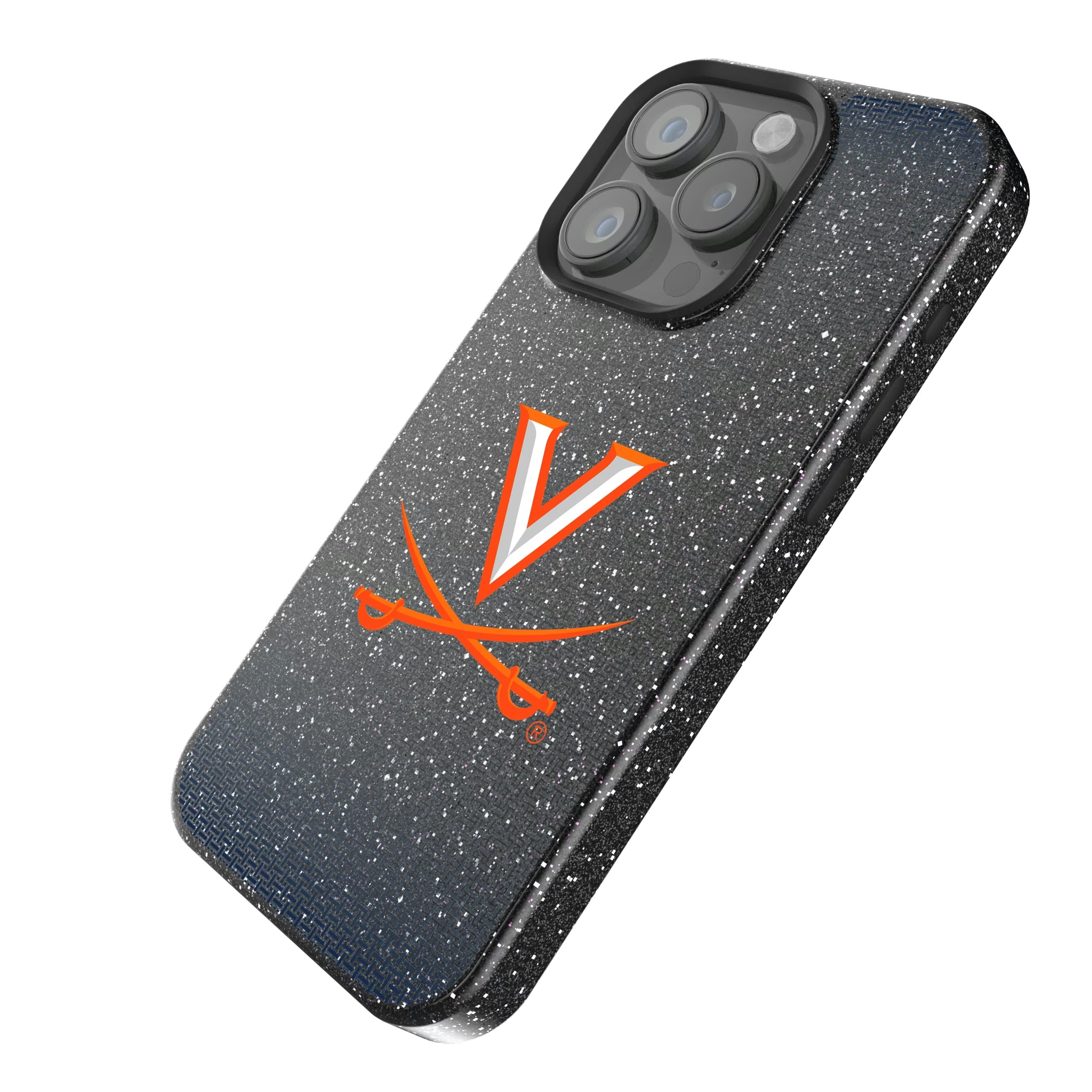 University of Virginia Cavaliers Linen iPhone Bling Phone Case for Apple iPhone - Isometric View