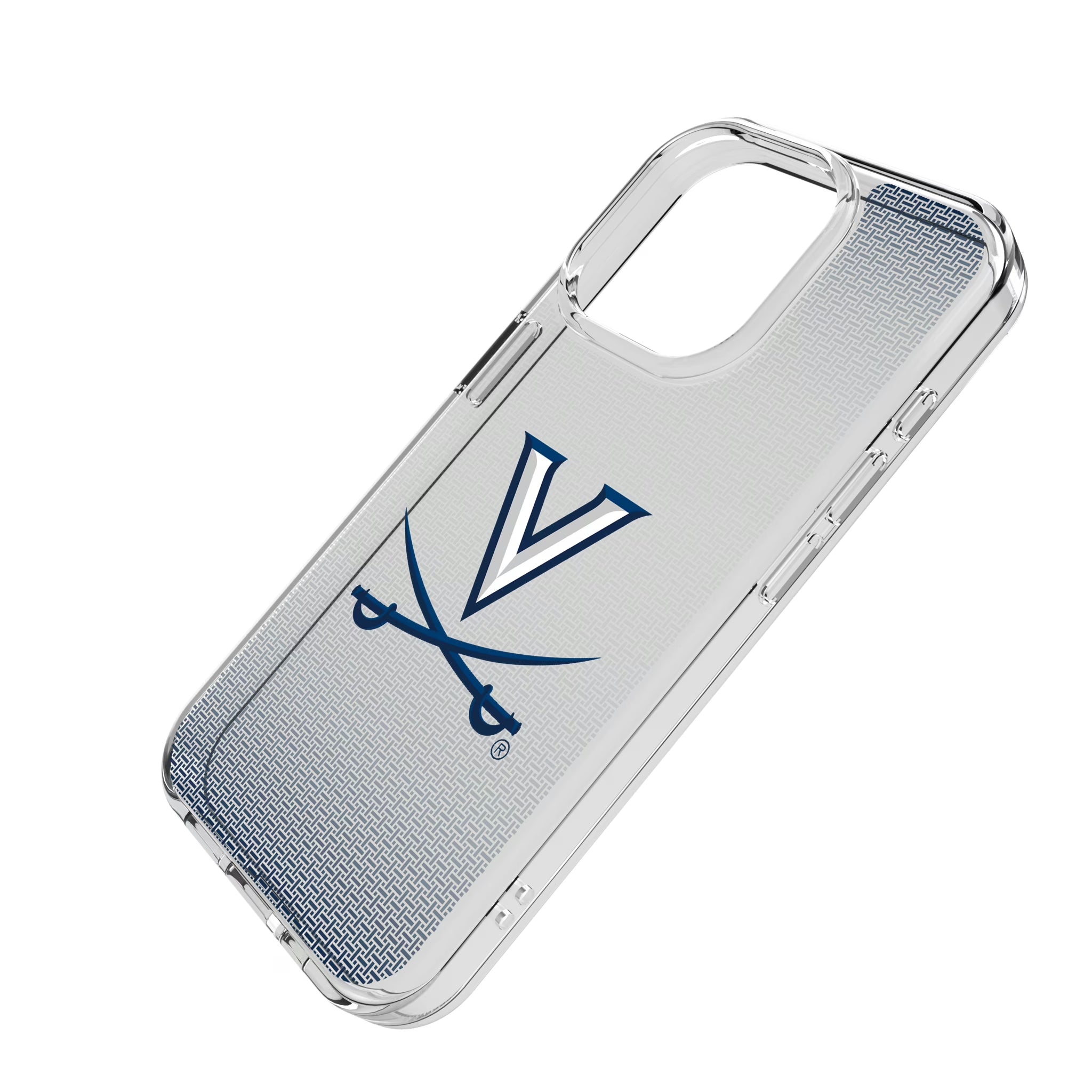University of Virginia Cavaliers Linen iPhone Clear Phone Case for Apple iPhone - Isometric View