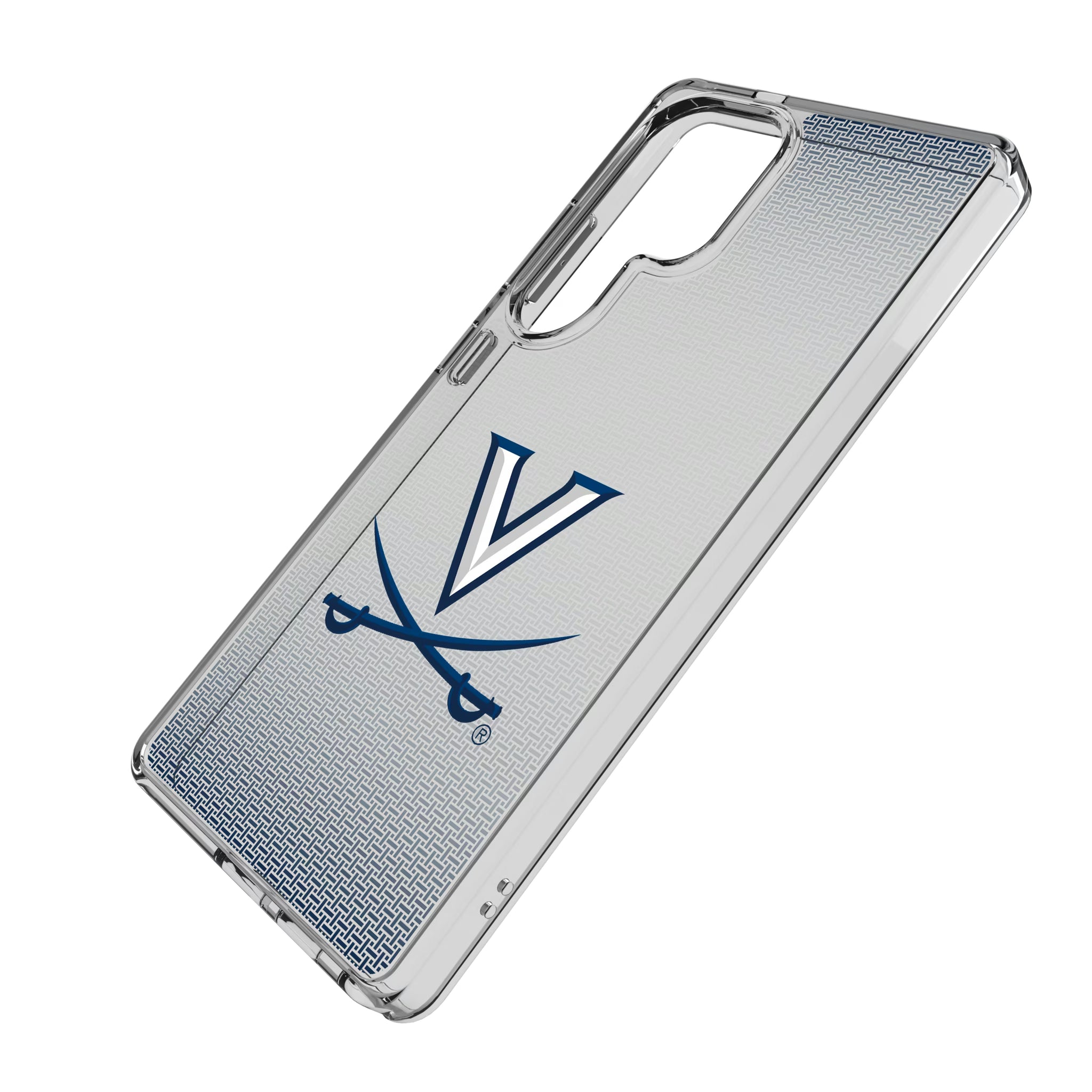 University of Virginia Cavaliers Linen Galaxy Clear Phone Case for Samsung Galaxy - Isometric View