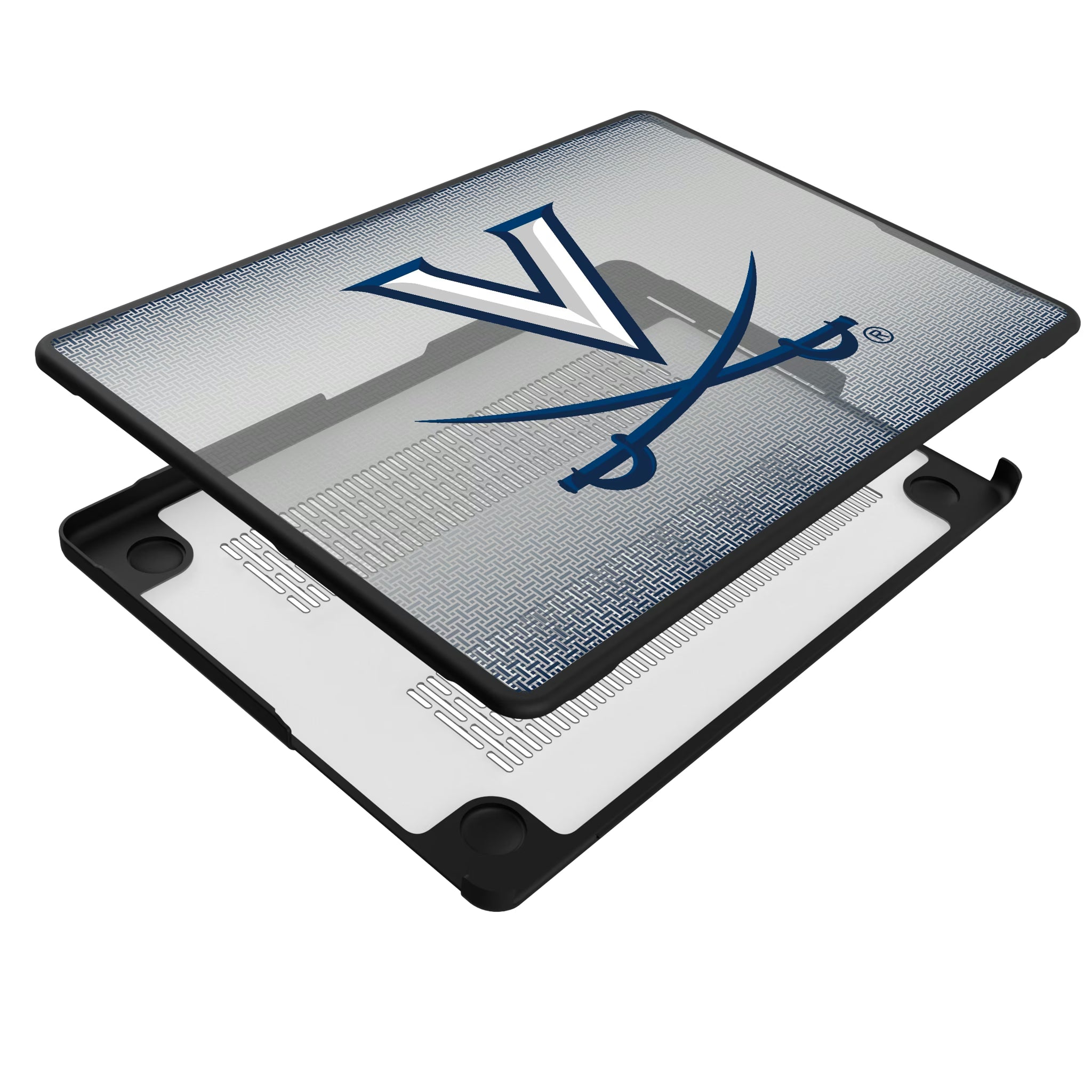 University of Virginia Cavaliers Linen MacBook Laptop Case for Apple MacBook - Isometric View#Device_MacBook Pro (14-inch, 2021) / MacBook Pro (14-inch, 2023) / MacBook Pro (14-inch, 2024)