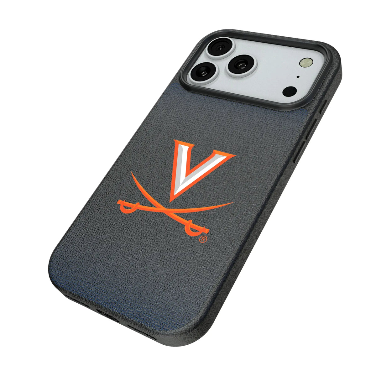 University of Virginia Cavaliers Linen iPhone MagSafe Compatible Phone Case for Apple iPhone - Isometric View#Device_iPhone 18 Pro Max