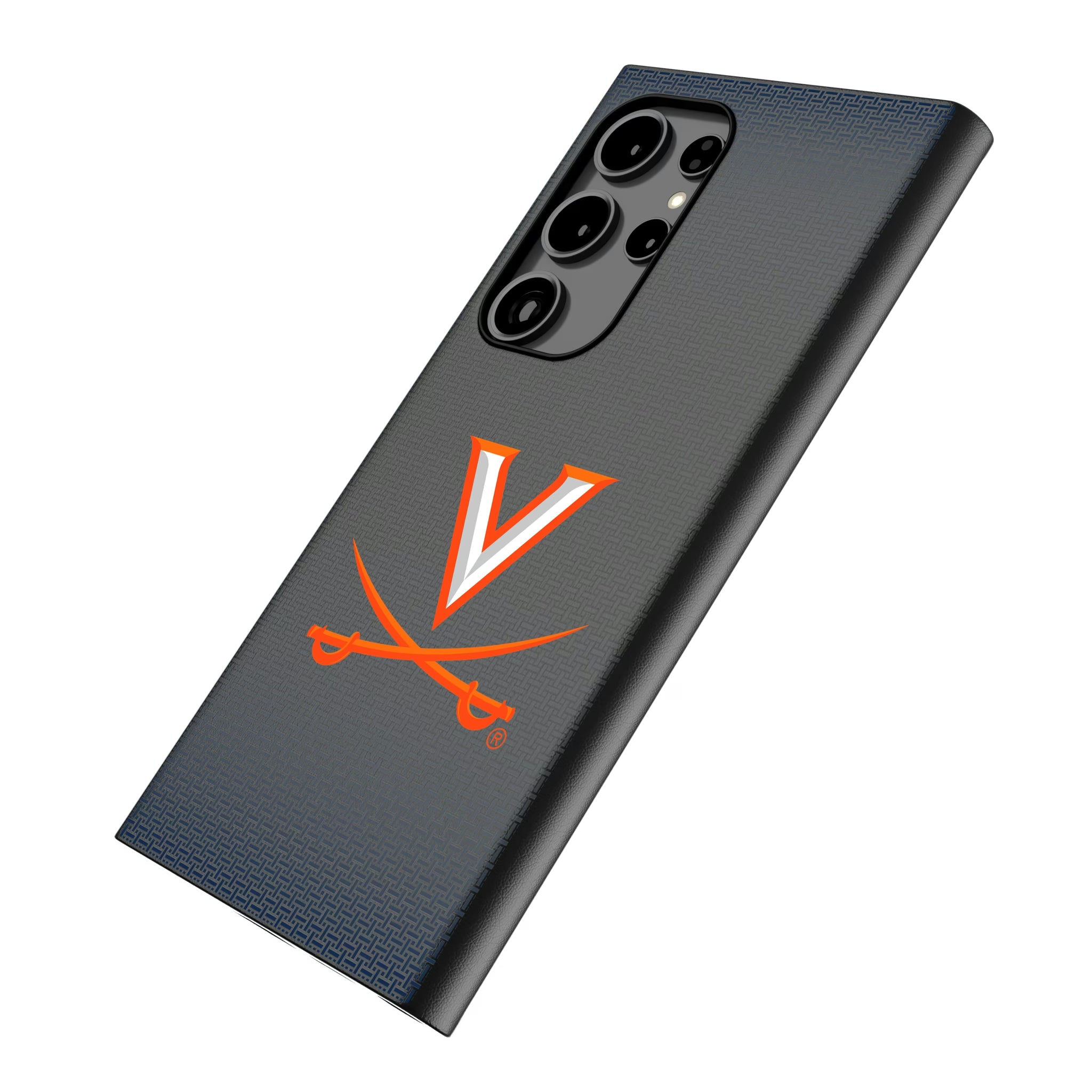 University of Virginia Cavaliers Linen Galaxy MagSafe Compatible Phone Case for Samsung Galaxy - Isometric View