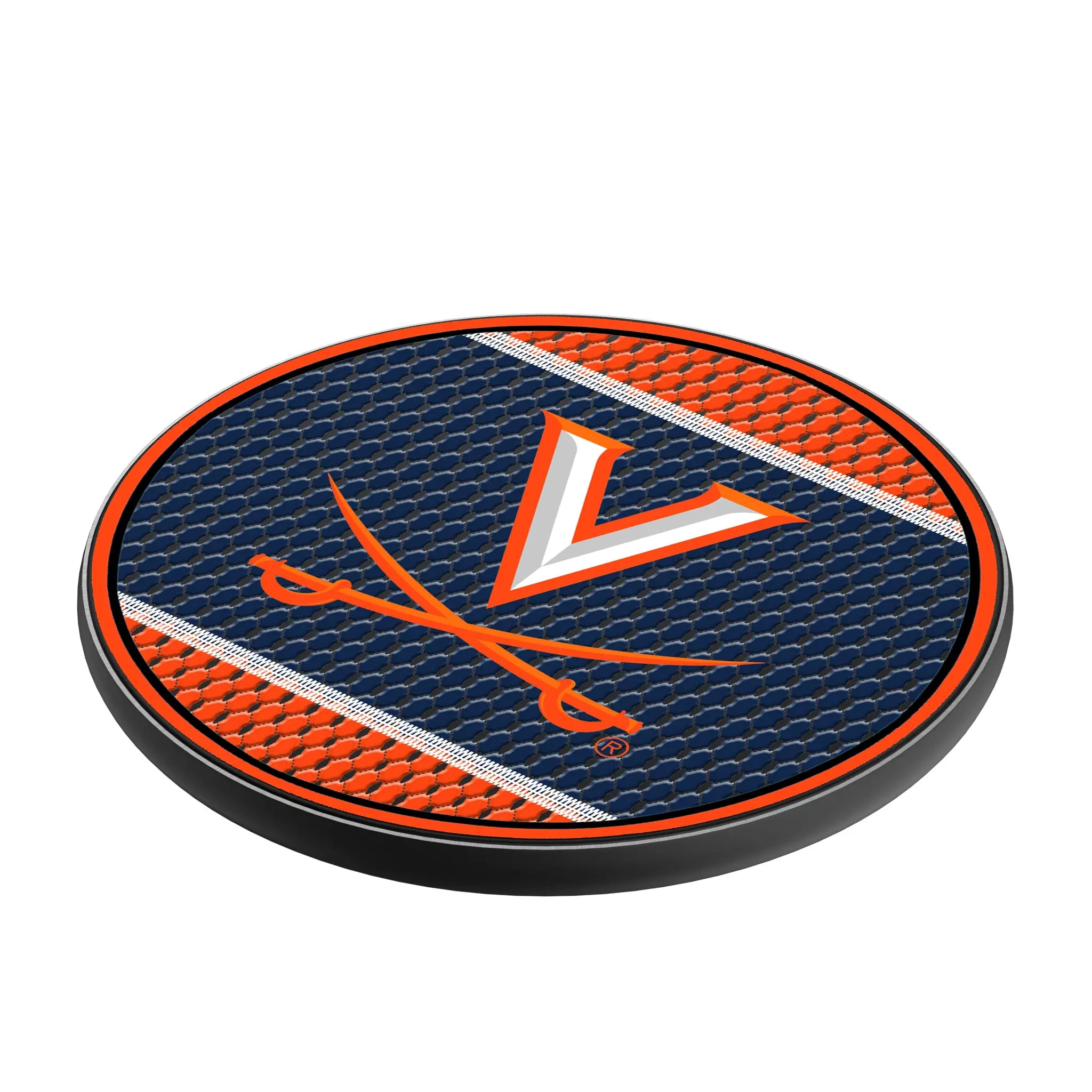 University of Virginia Cavaliers Mesh 15-Watt Wireless Charger - Isometric View