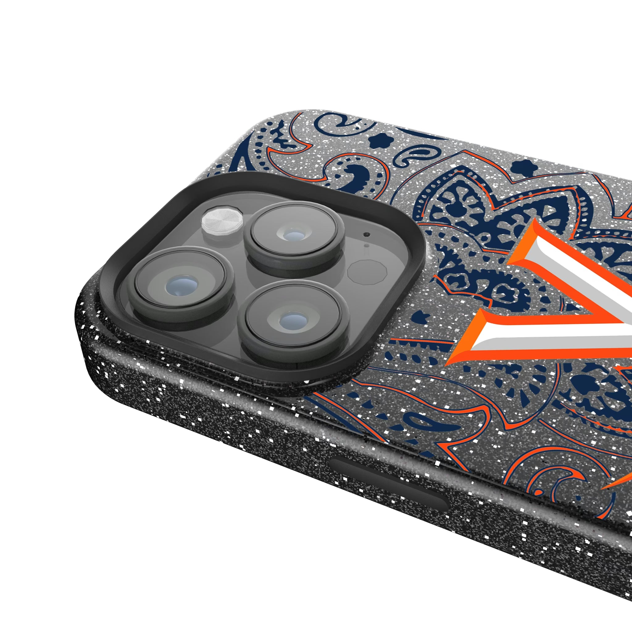 University of Virginia Cavaliers Paisley iPhone Bling Phone Case for Apple iPhone - Detail