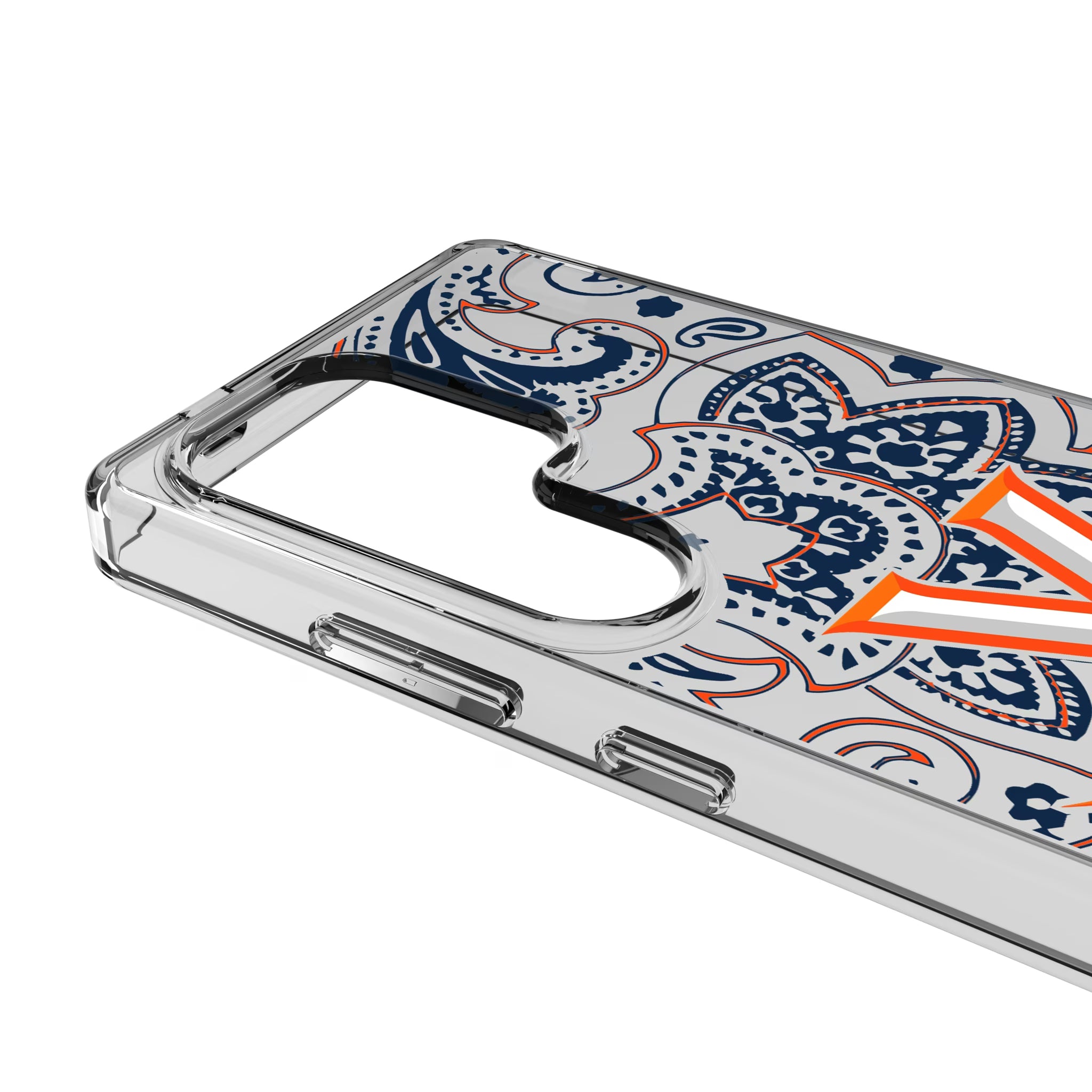 University of Virginia Cavaliers Paisley Galaxy Clear Phone Case for Samsung Galaxy - Detail