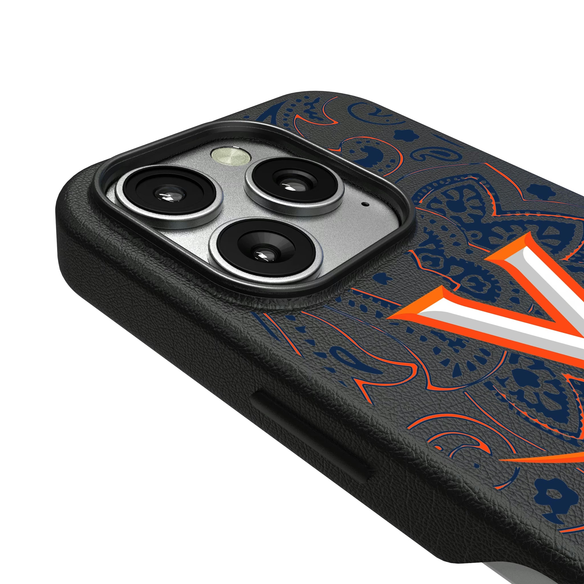 University of Virginia Cavaliers Paisley iPhone MagSafe Compatible Phone Case for Apple iPhone - Detail