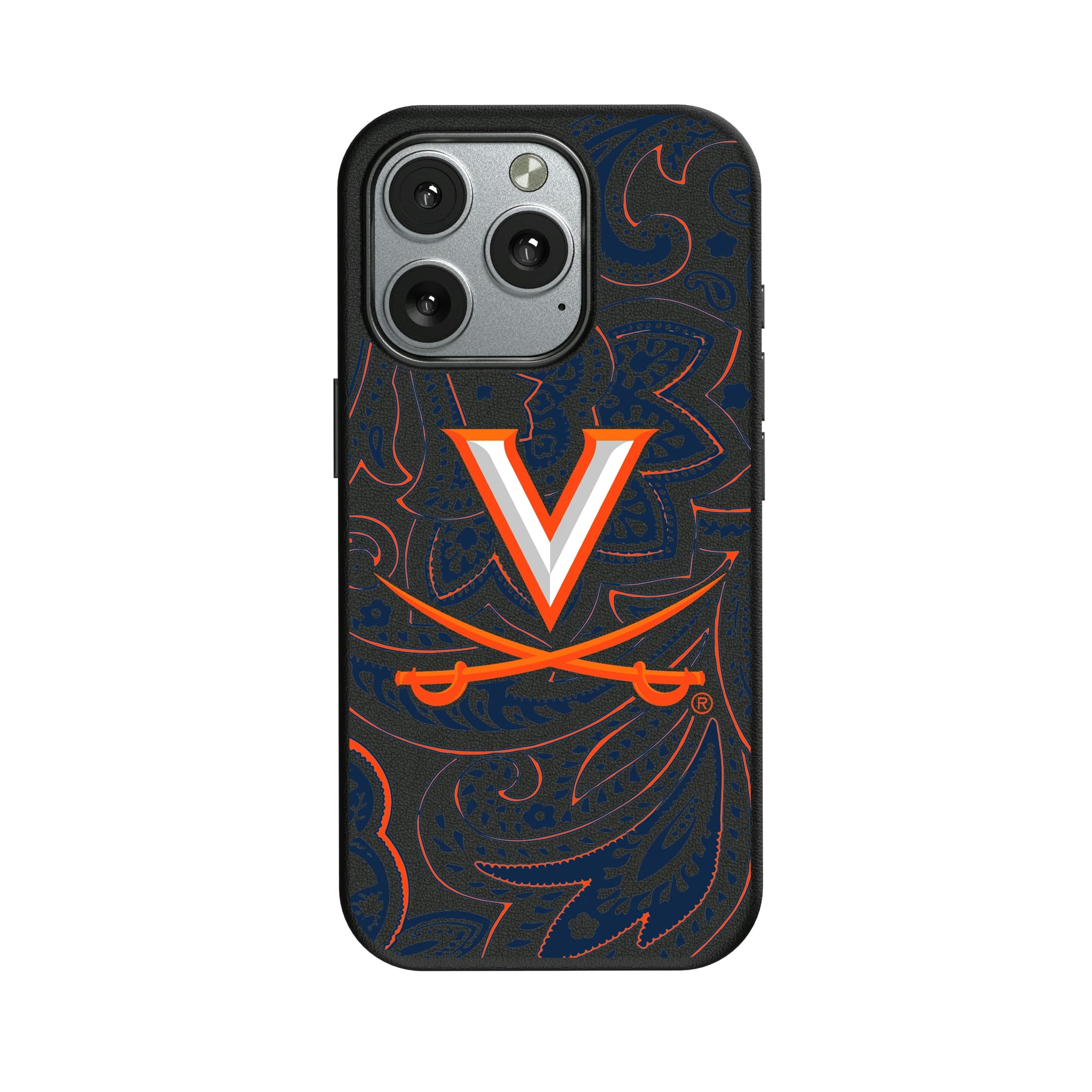 University of Virginia Cavaliers Paisley iPhone MagSafe Compatible Phone Case for Apple iPhone