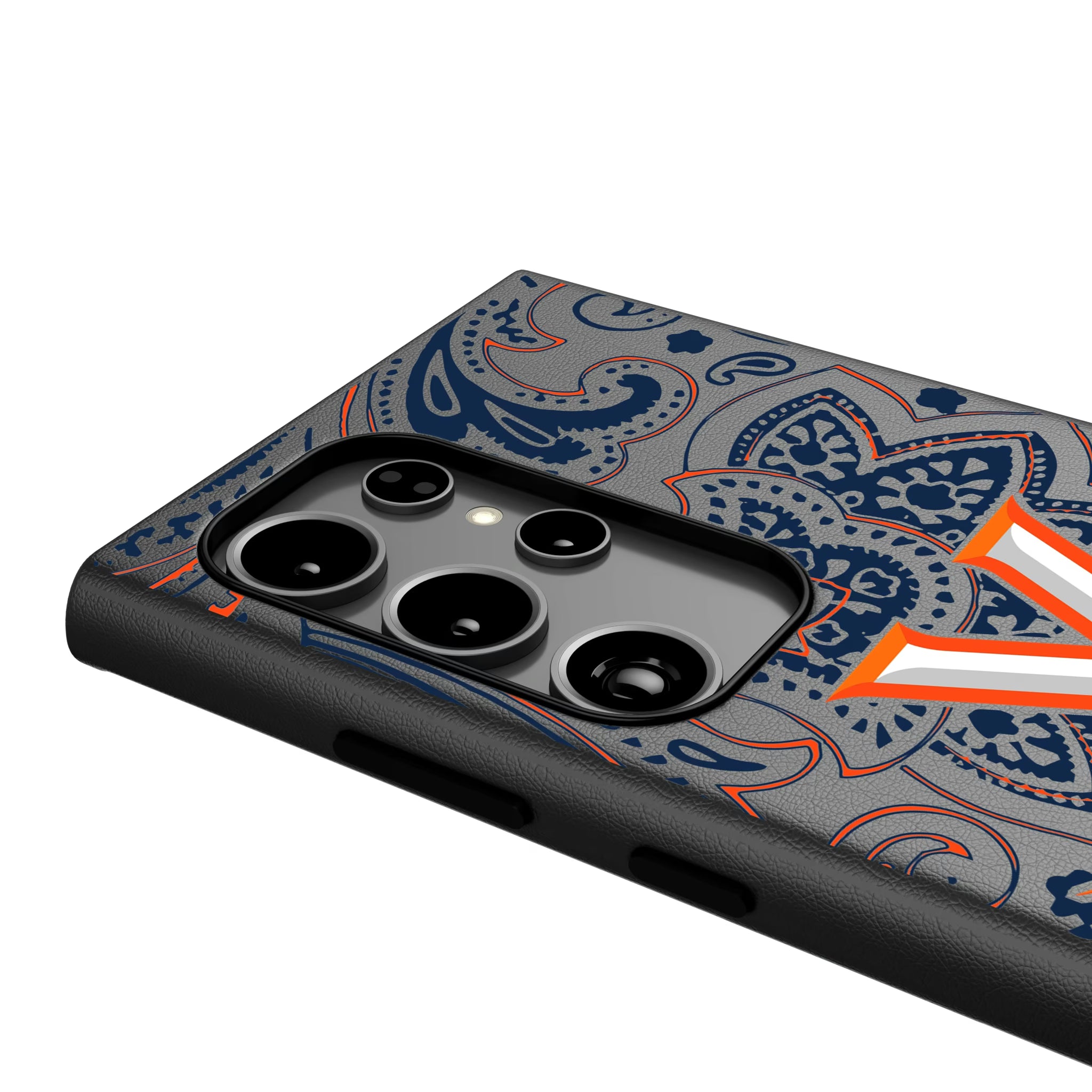 University of Virginia Cavaliers Paisley Galaxy MagSafe Compatible Phone Case for Samsung Galaxy - Detail