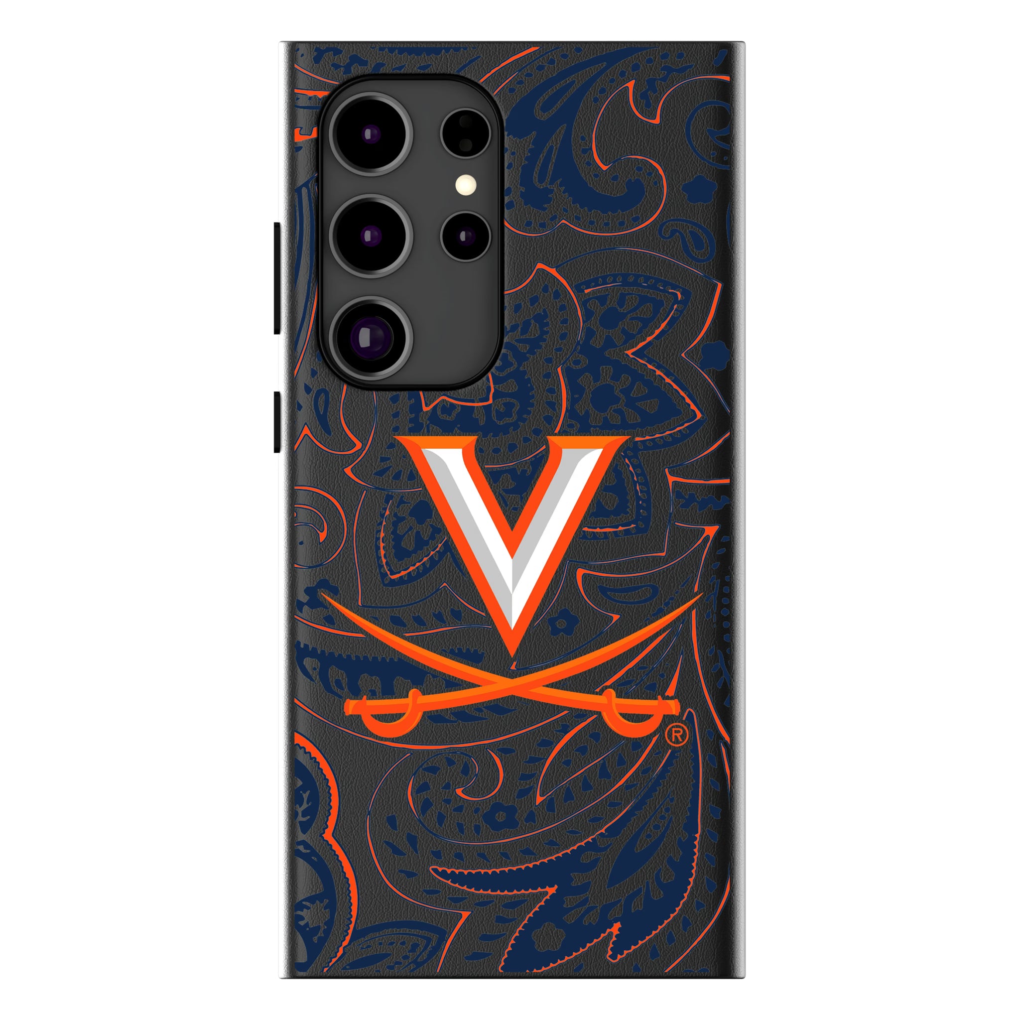 University of Virginia Cavaliers Paisley Galaxy MagSafe Compatible Phone Case for Samsung Galaxy
