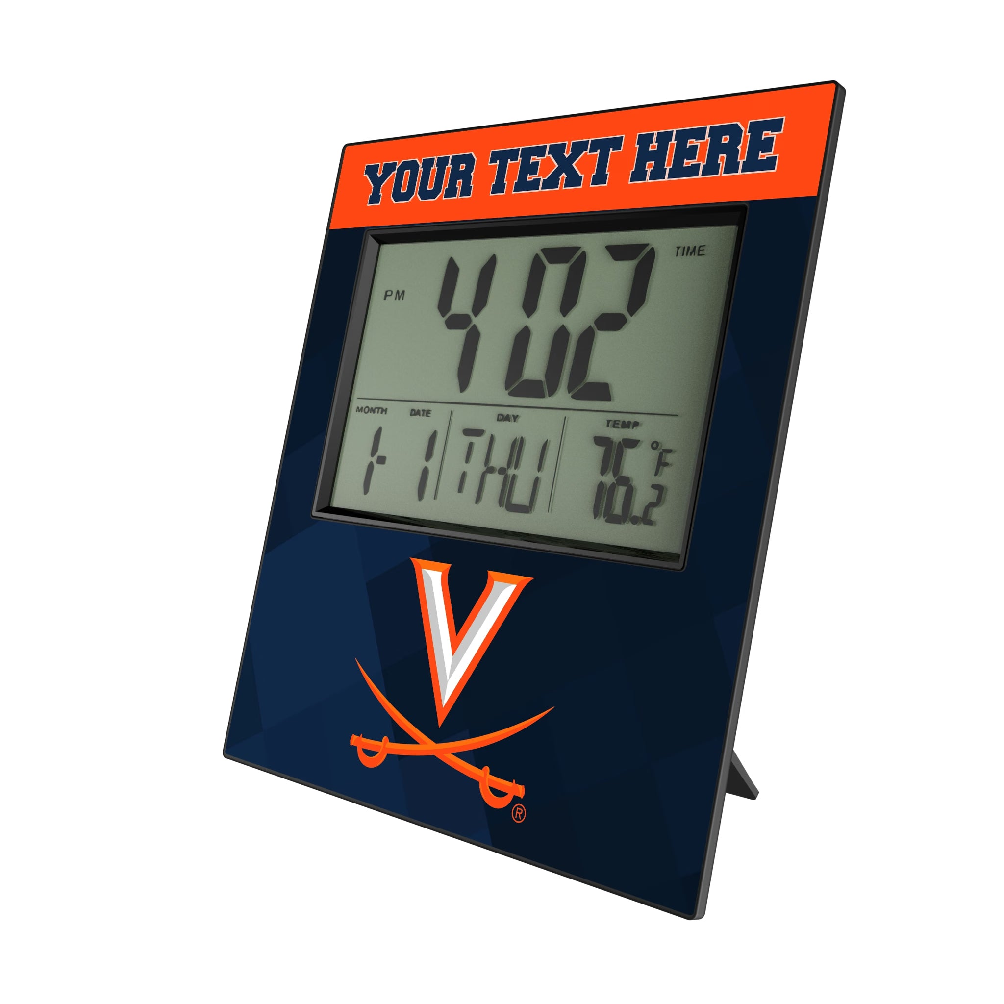 University of Virginia Cavaliers Personalized Color Block Wall Clock