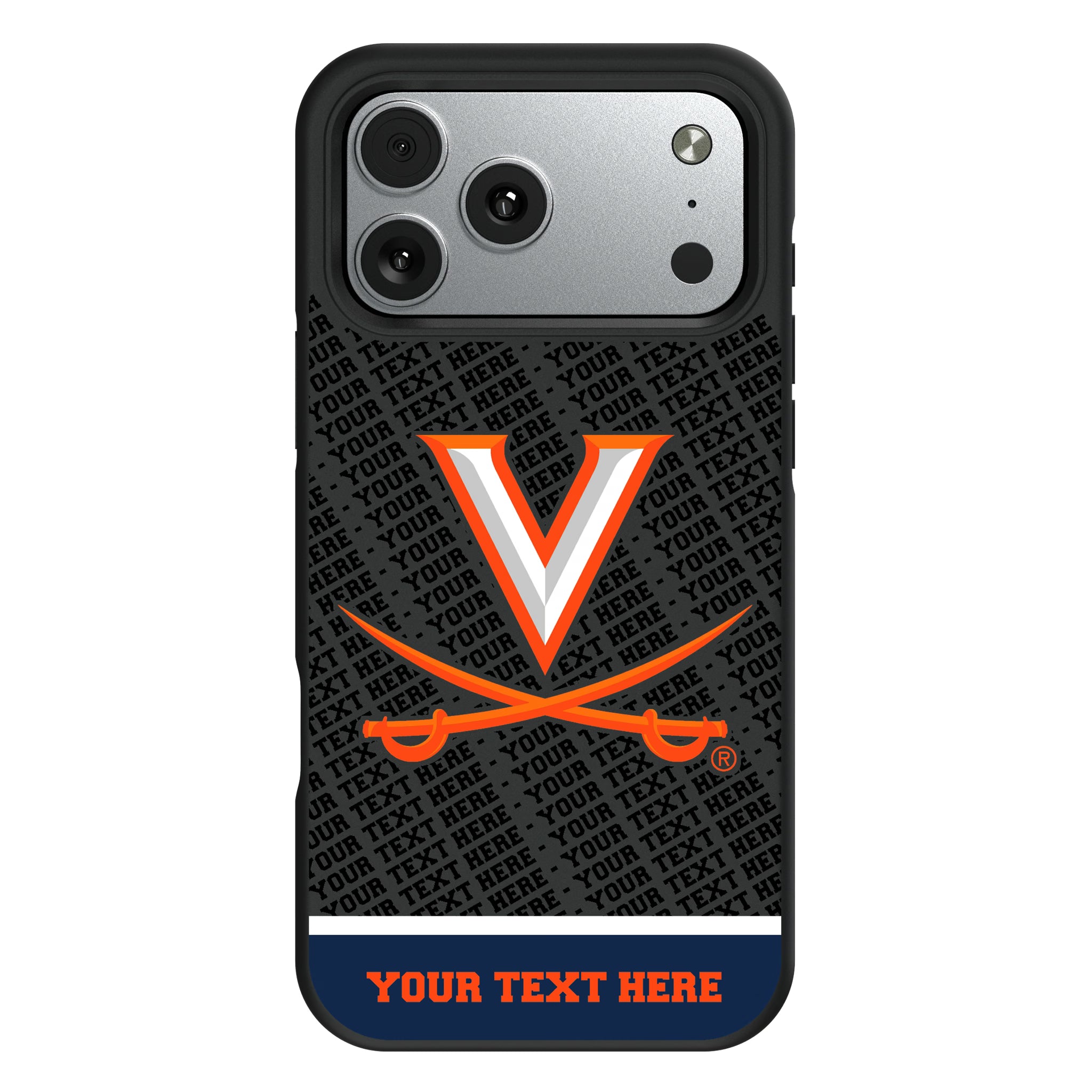 University of Virginia Cavaliers Personalized EndZone Plus iPhone Bump Phone Case for Apple iPhone#Device_iPhone 17 Pro Max