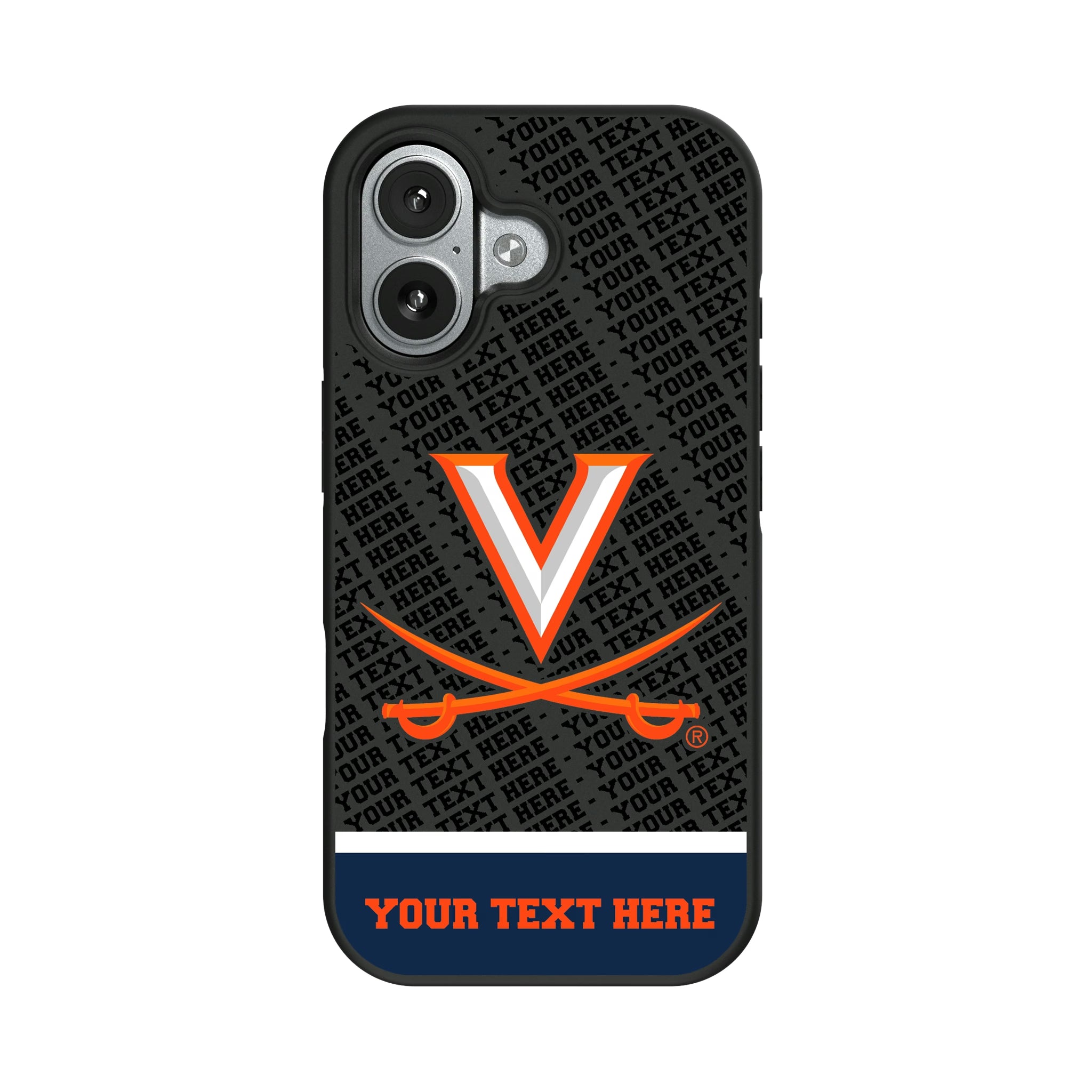 University of Virginia Cavaliers Personalized EndZone Plus iPhone Bump Phone Case for Apple iPhone#Device_iPhone 17