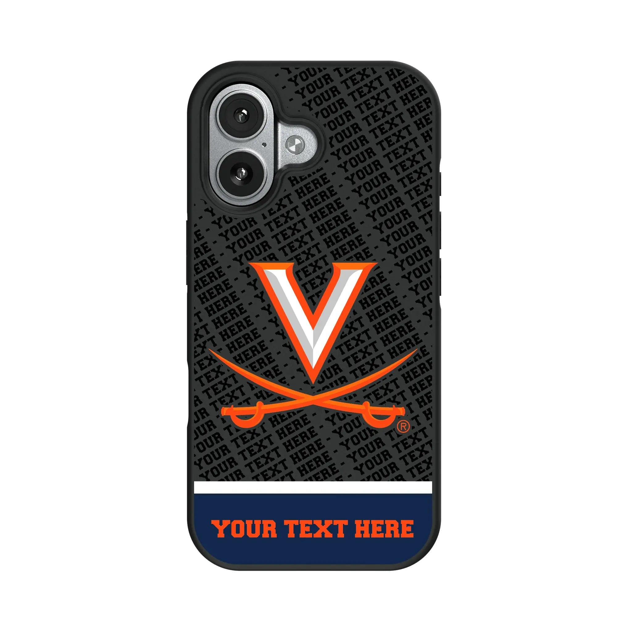 University of Virginia Cavaliers Personalized EndZone Plus iPhone Bump Phone Case for Apple iPhone#Device_iPhone 17