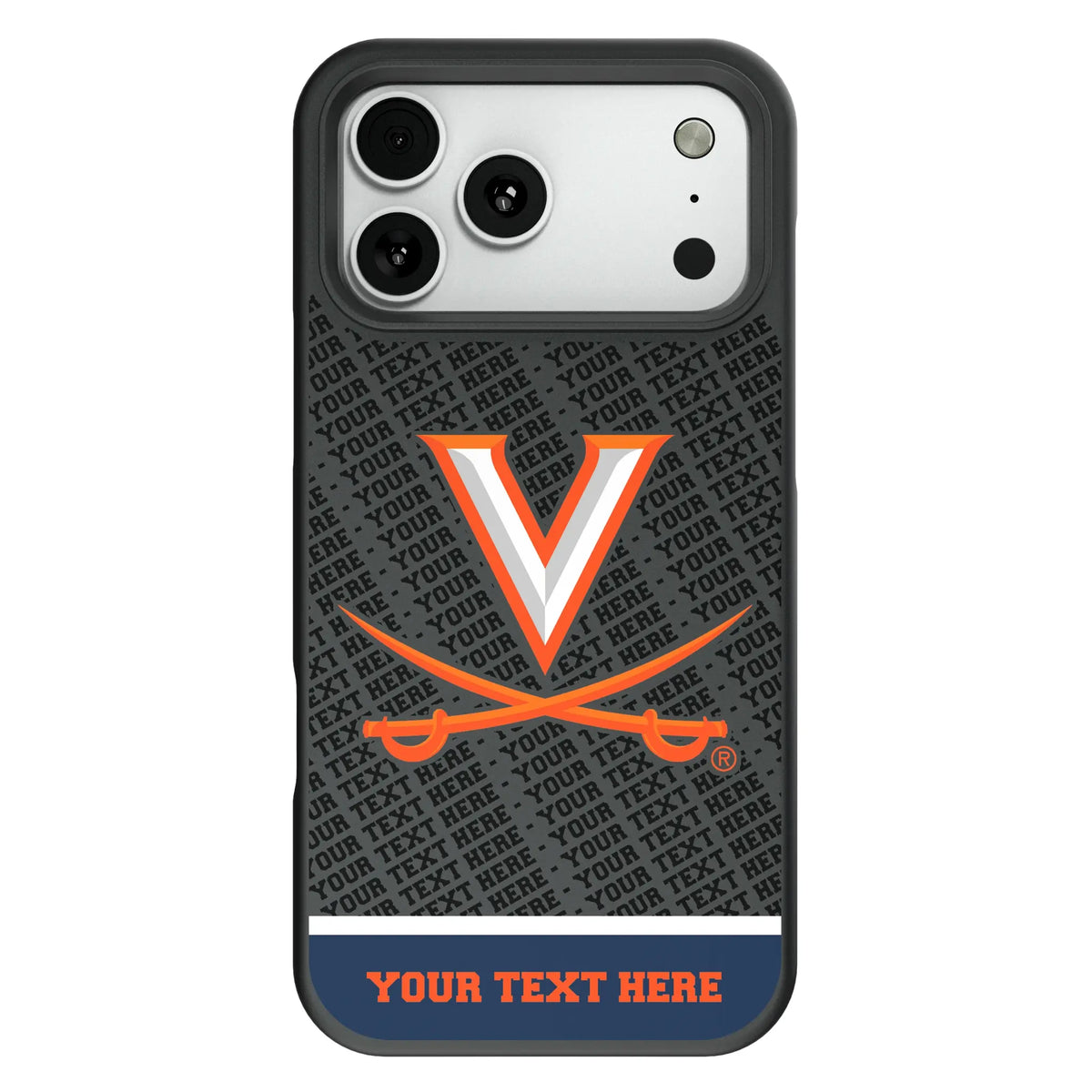 University of Virginia Cavaliers Personalized EndZone Plus Bump Phone Case for Apple iPhone