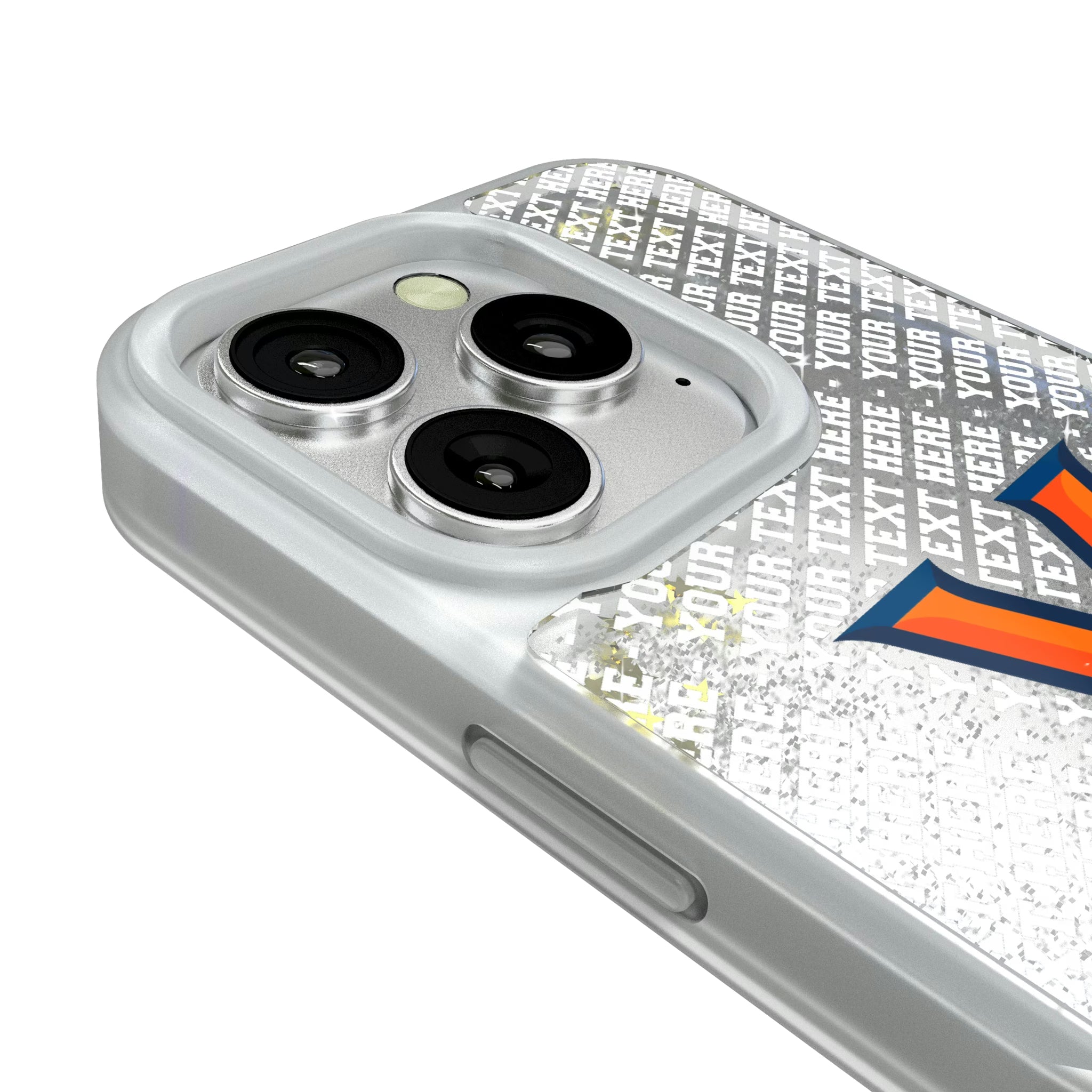University of Virginia Cavaliers Personalized EndZone Plus iPhone Glitter Phone Case for Apple iPhone - Detail#Device_iPhone 16 Pro
