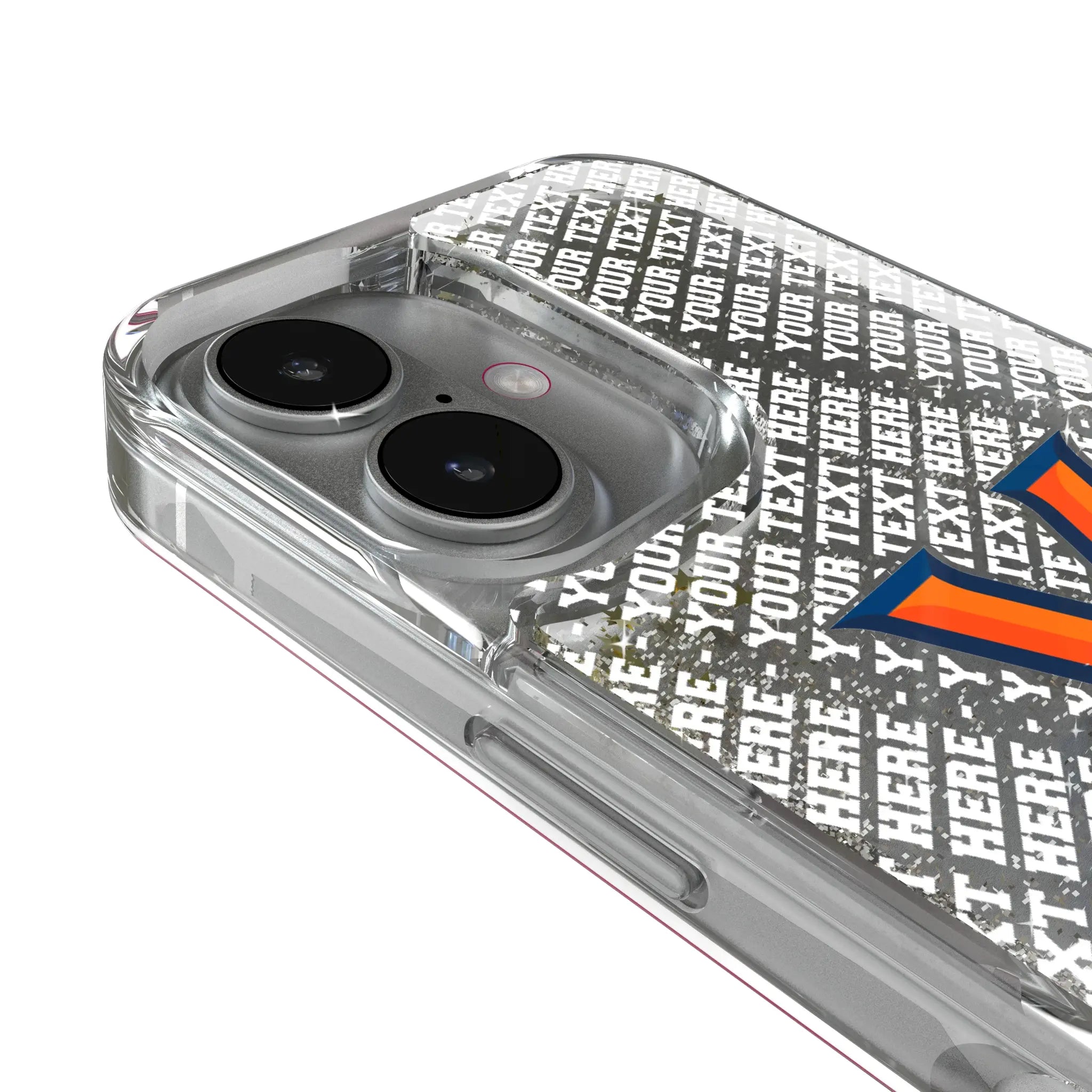 University of Virginia Cavaliers Personalized EndZone Plus iPhone Glitter Phone Case for Apple iPhone - Detail