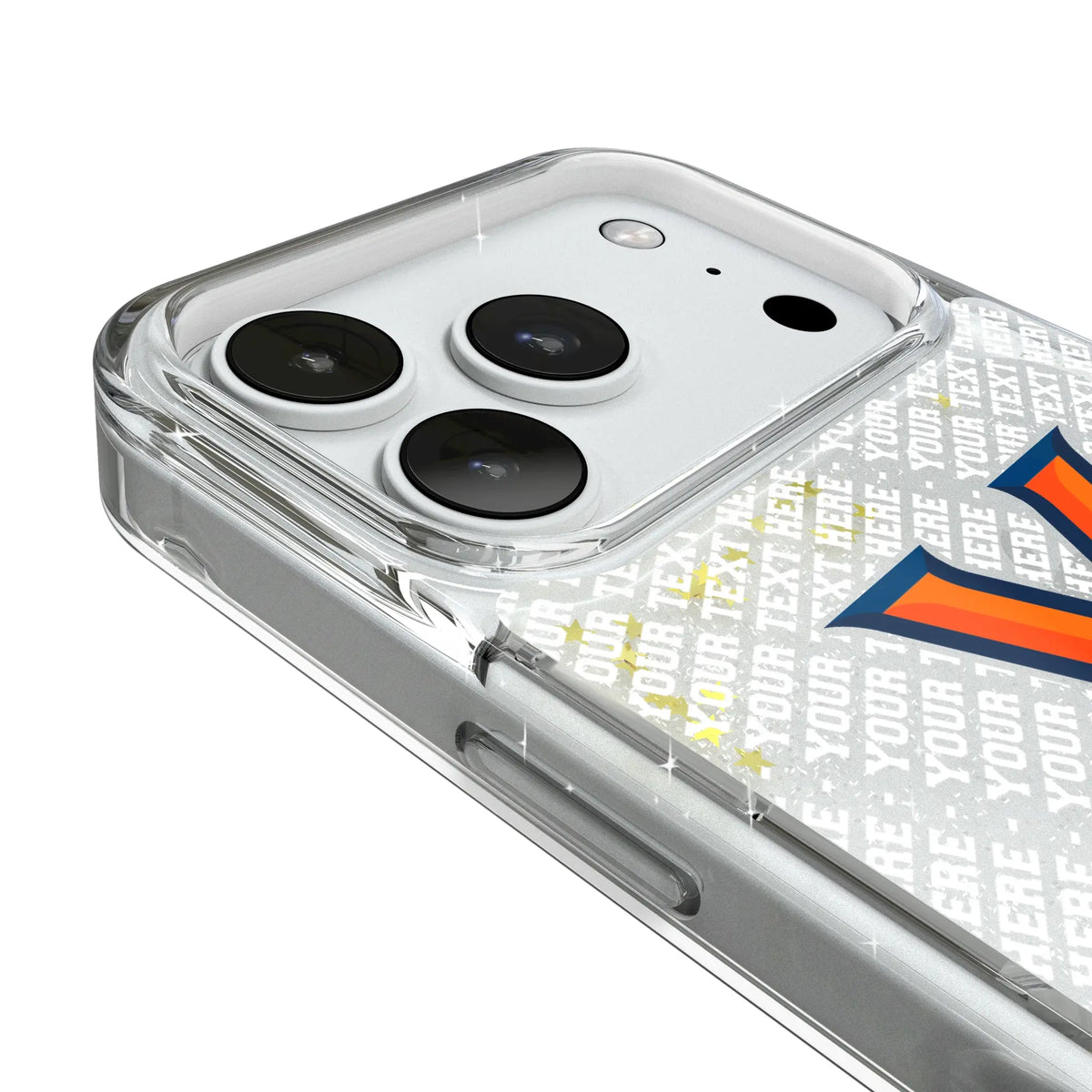 University of Virginia Cavaliers Personalized EndZone Plus iPhone Glitter Phone Case for Apple iPhone - Detail#Device_iPhone 18 Pro