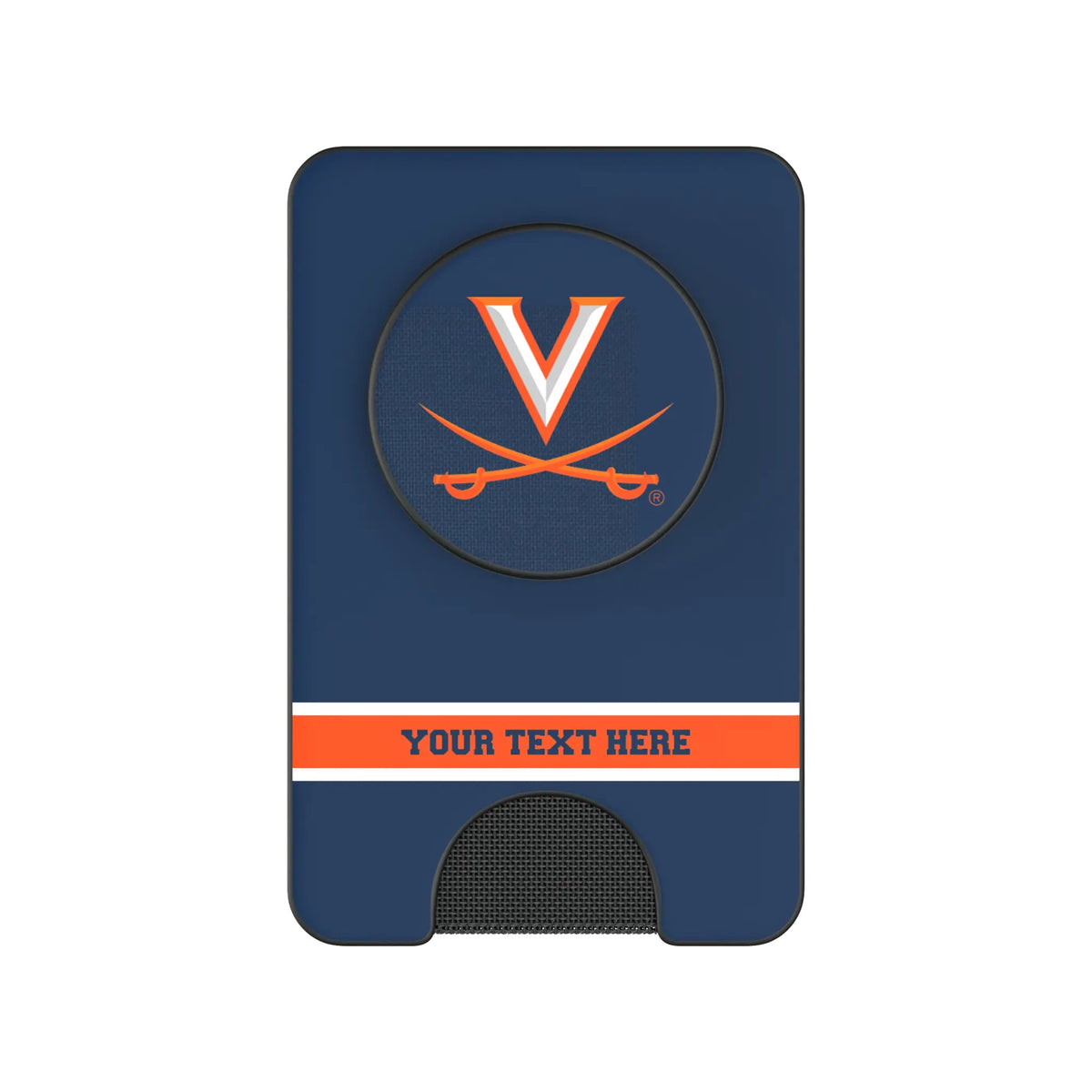 University of Virginia Cavaliers Personalized Endzone Solid Popsockets Wallet Magnetic