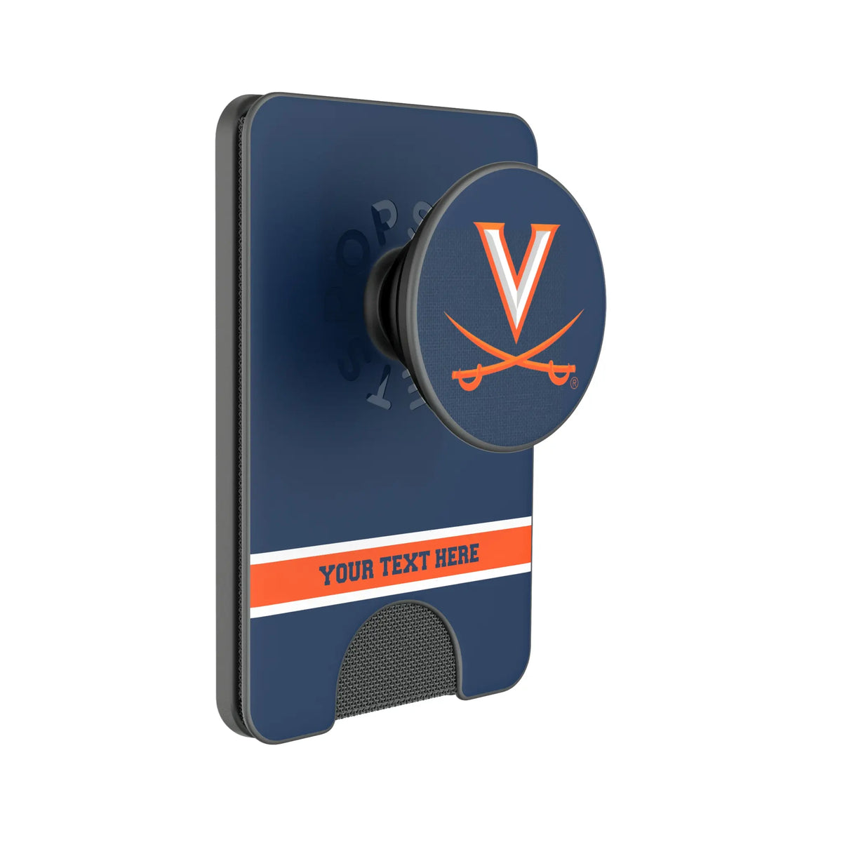 University of Virginia Cavaliers Personalized Endzone Solid Popsockets Wallet Magnetic