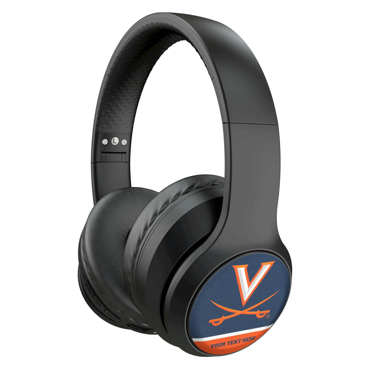 University of Virginia Cavaliers Personalized Endzone Solid Wireless Over-Ear Headphones With Case