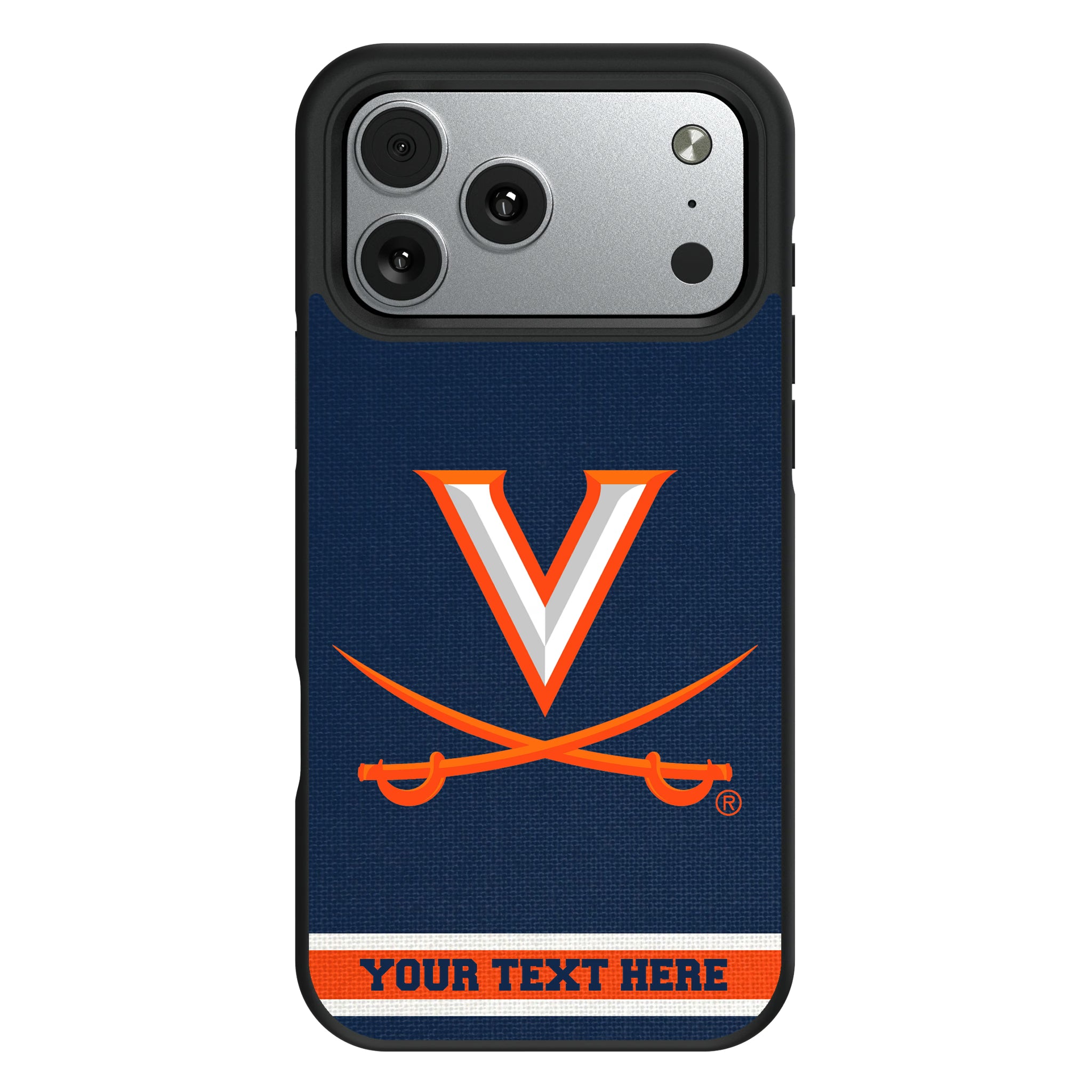 University of Virginia Cavaliers Personalized Stripe iPhone Bump Phone Case for Apple iPhone#Device_iPhone 17 Pro Max