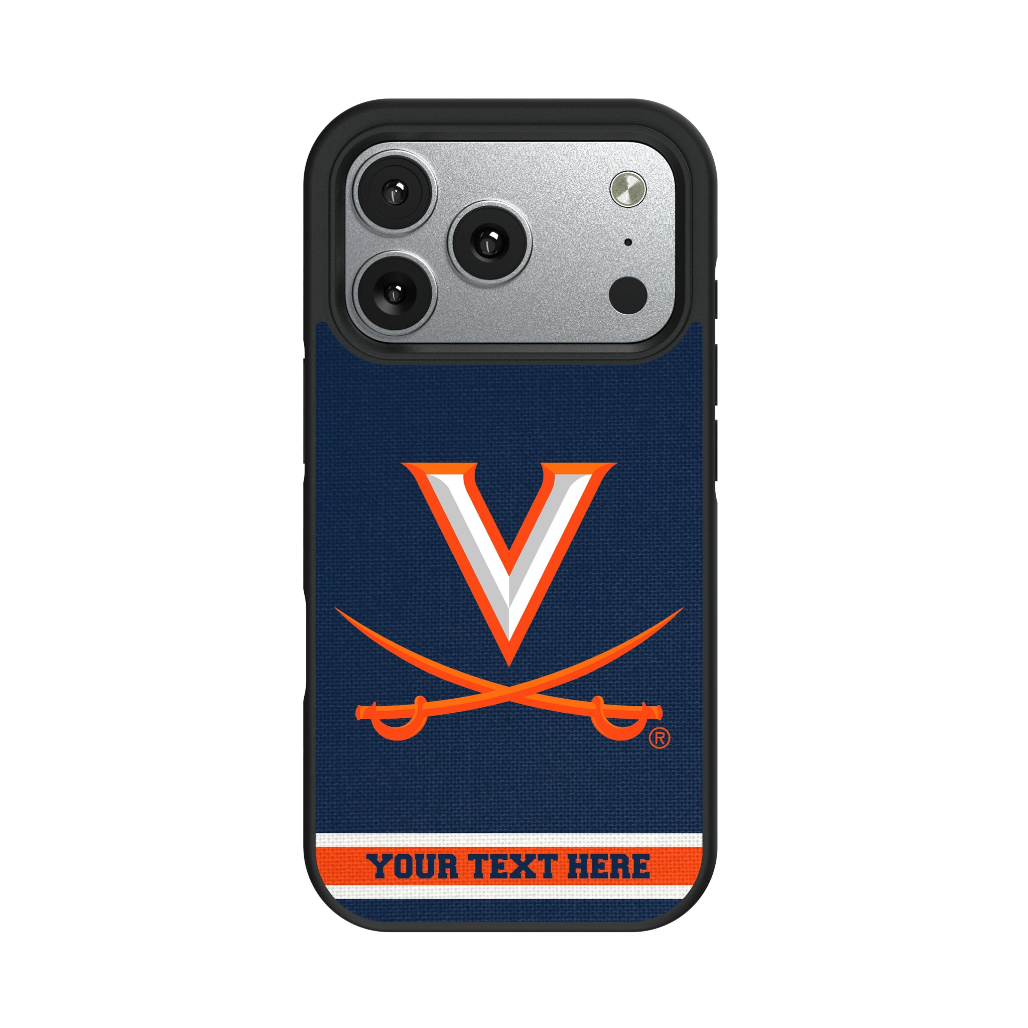 University of Virginia Cavaliers Personalized Stripe iPhone Bump Phone Case for Apple iPhone#Device_iPhone 17 Pro